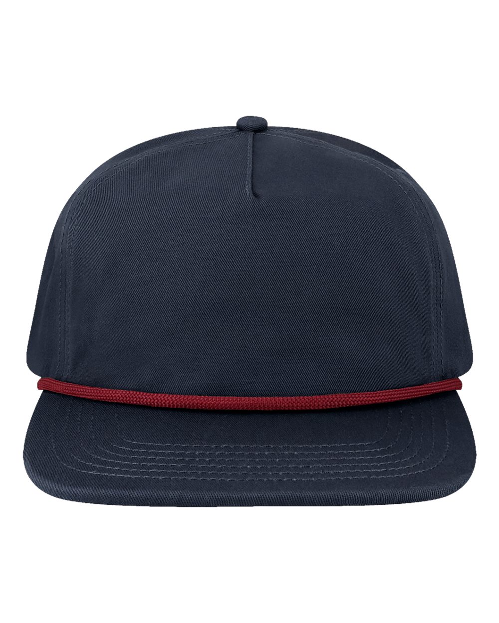 LOCALE Five-Panel Rope Cap. WILSON - Navy/ Maroon