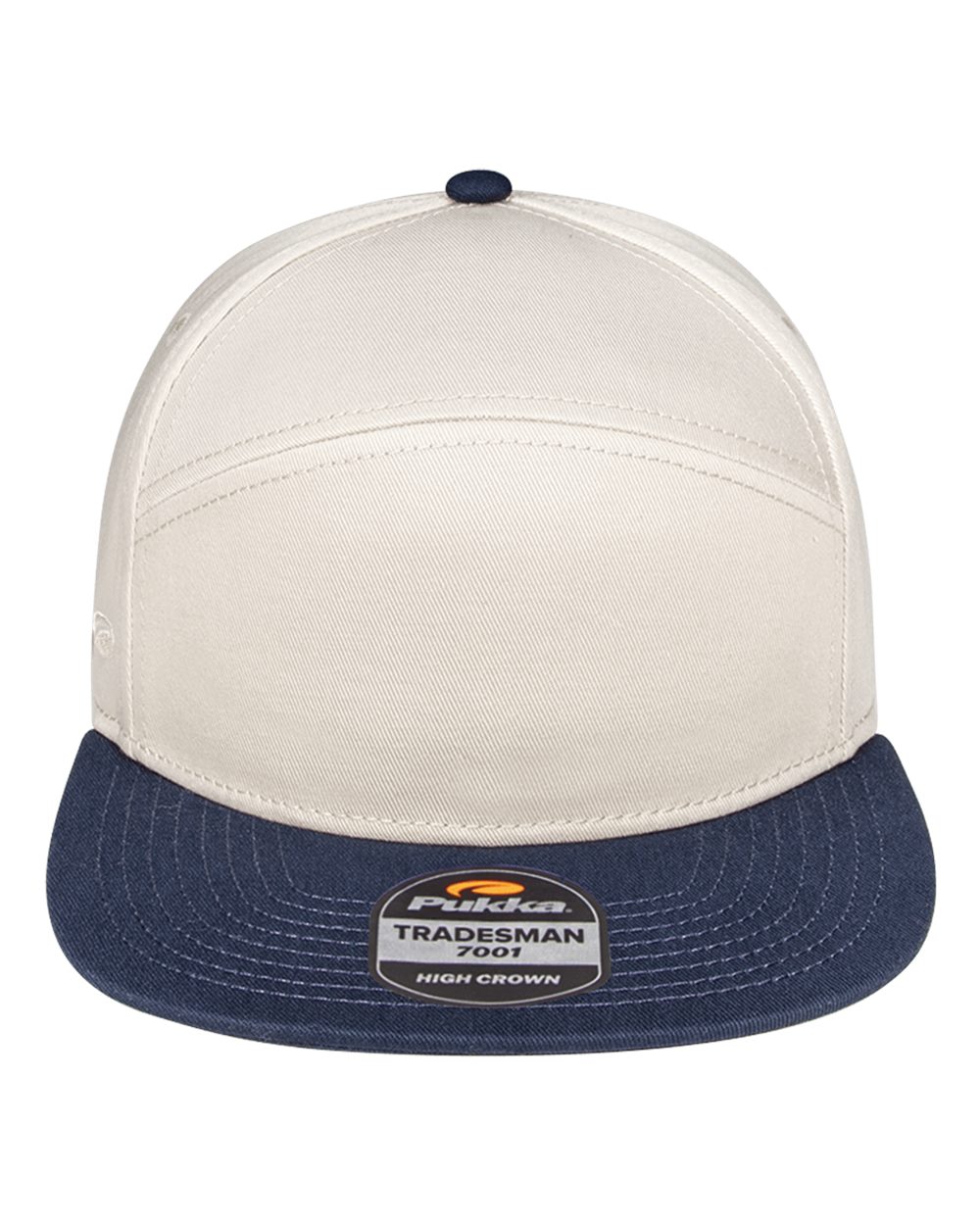 Pukka Tradesman Hybrid Six-Panel Cap. 7001P - Stone/ Navy