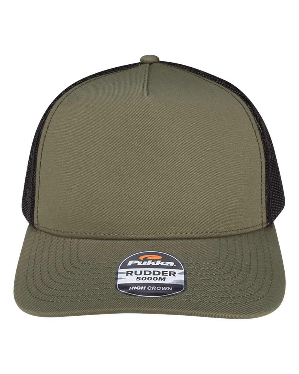 Pukka Rudder Five-Panel Cap. 5000M - Olive Green/ Black