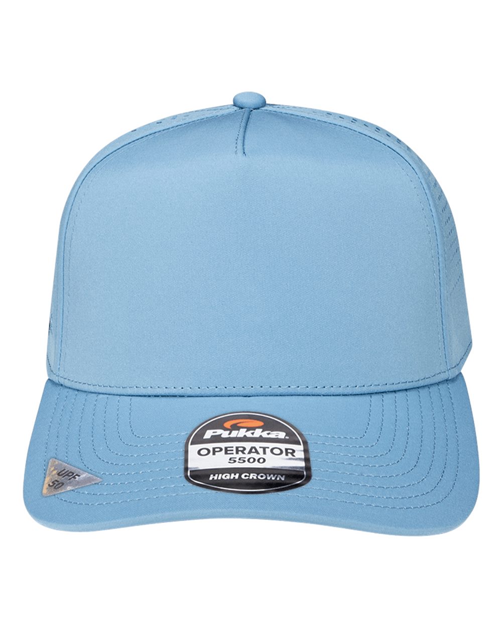 Pukka Operator Perforated Five-Panel Cap. 5500 - Carolina Blue