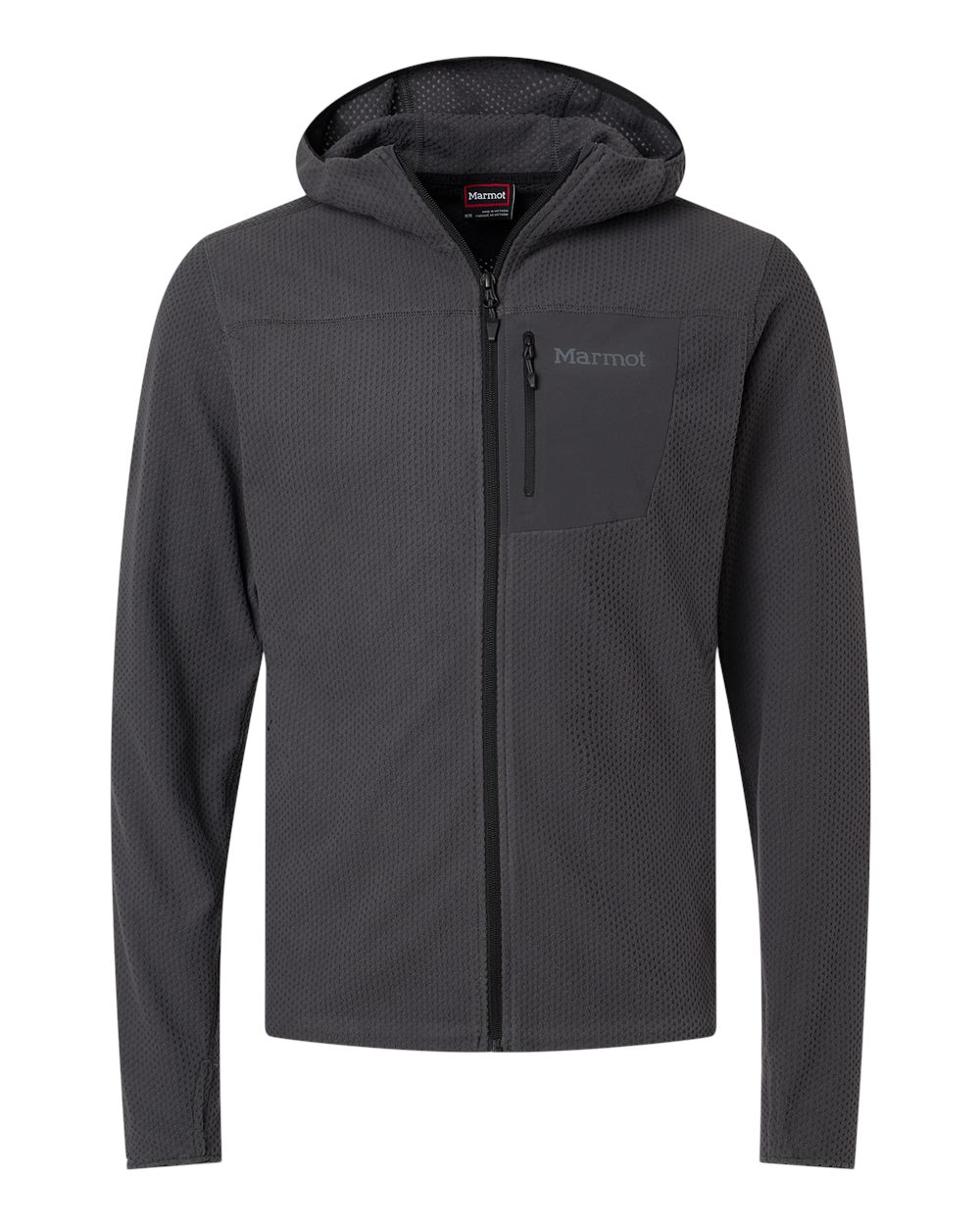 Marmot Men's Air Fleece Hooded Jacket. M16727 - Blackened