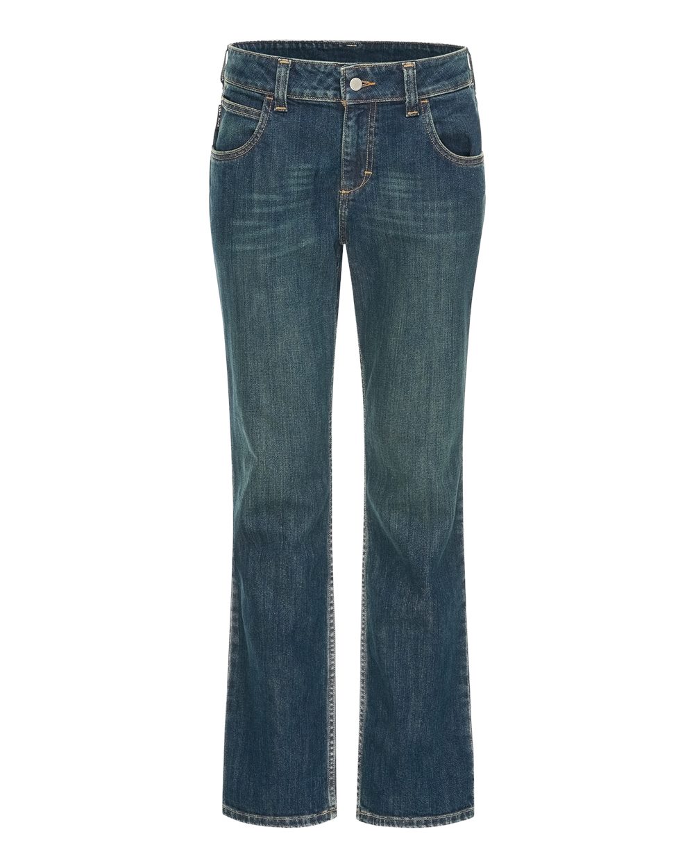 Bulwark Women's Stretch Jeans. PSJC - Sanded Denim - 35 Unhemmed