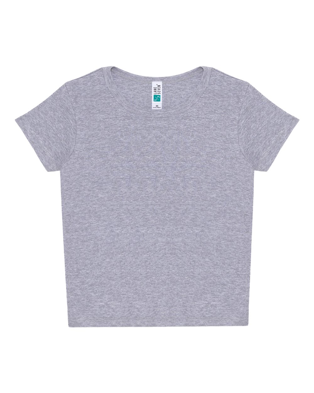 Lane Seven Women's Baby Tee. LS82001 - Heather Grey