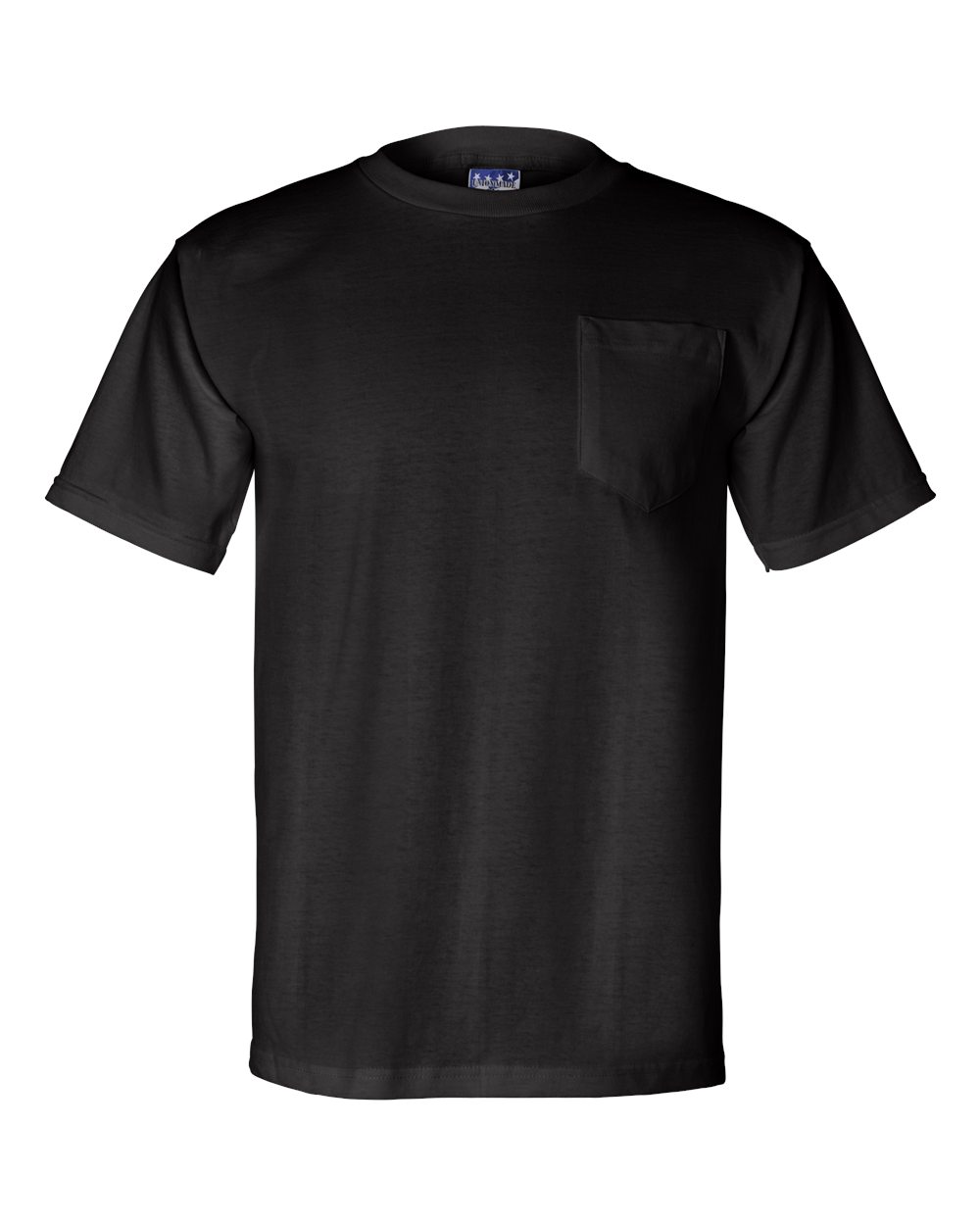 Bayside Unisex Union-Made Pocket T-Shirt. 3015 - Black