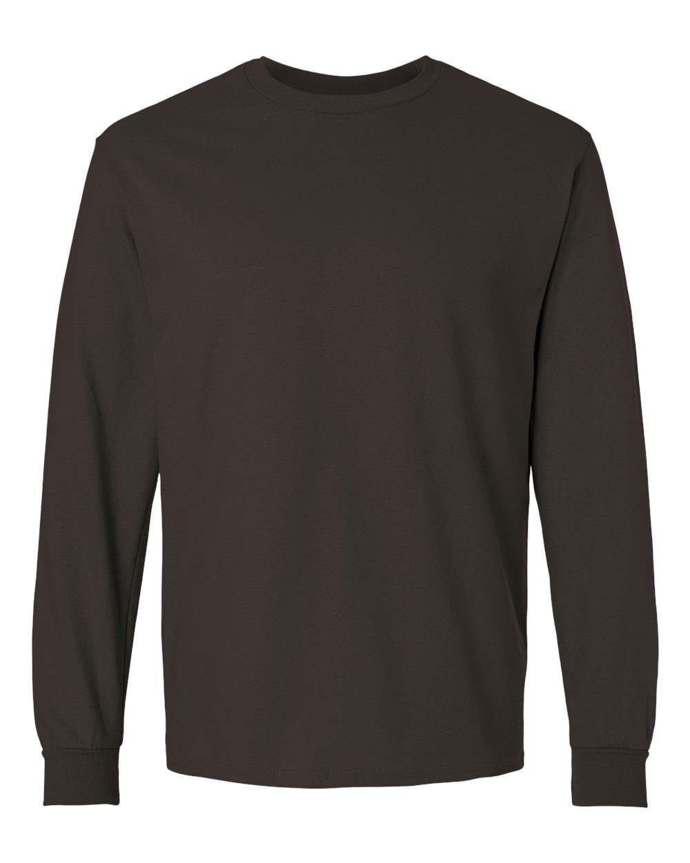 Gildan Unisex Ultra Cotton® Long Sleeve T-Shirt. 2400 - Dark Chocolate