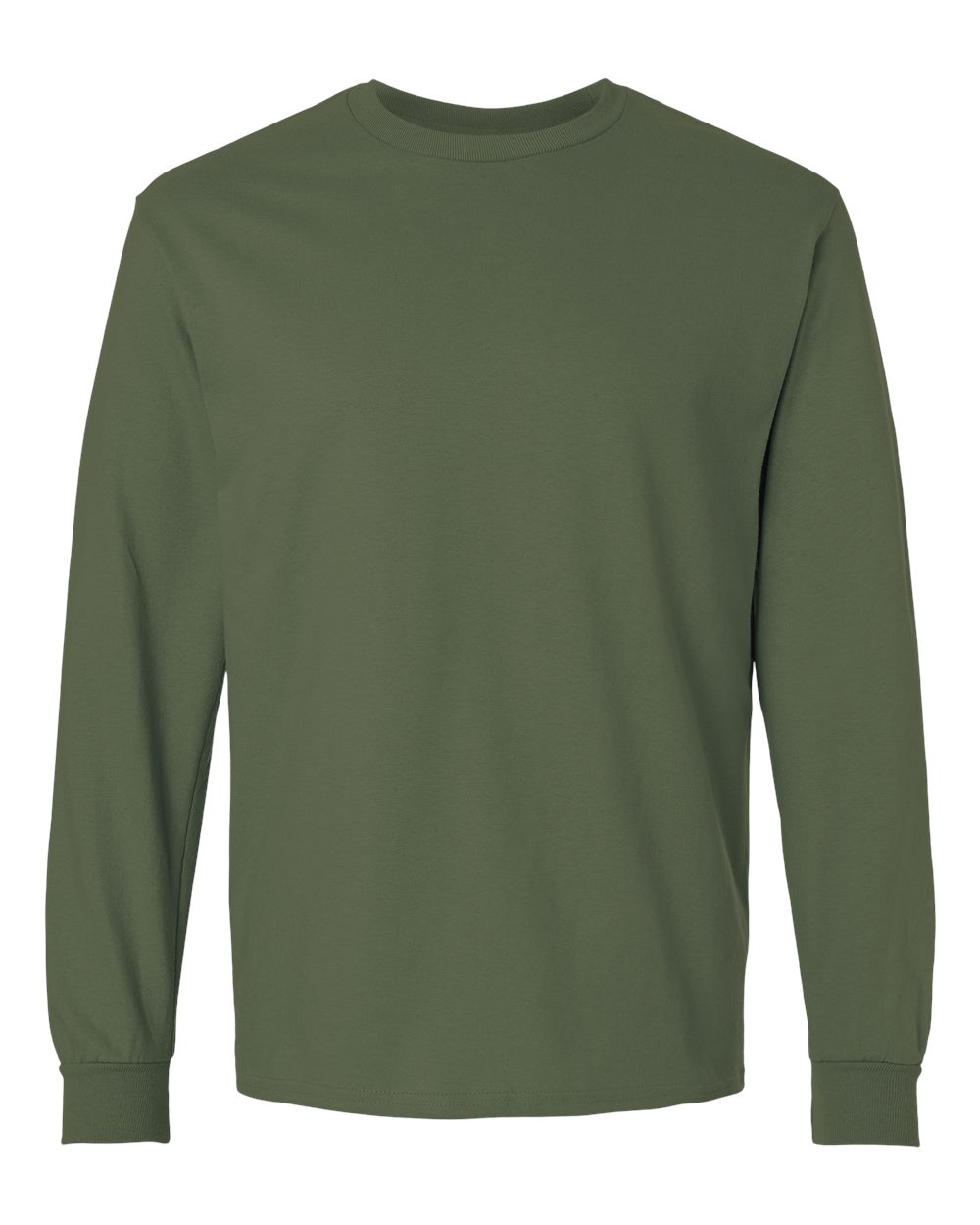 Gildan Unisex Ultra Cotton® Long Sleeve T-Shirt. 2400 - Military Green