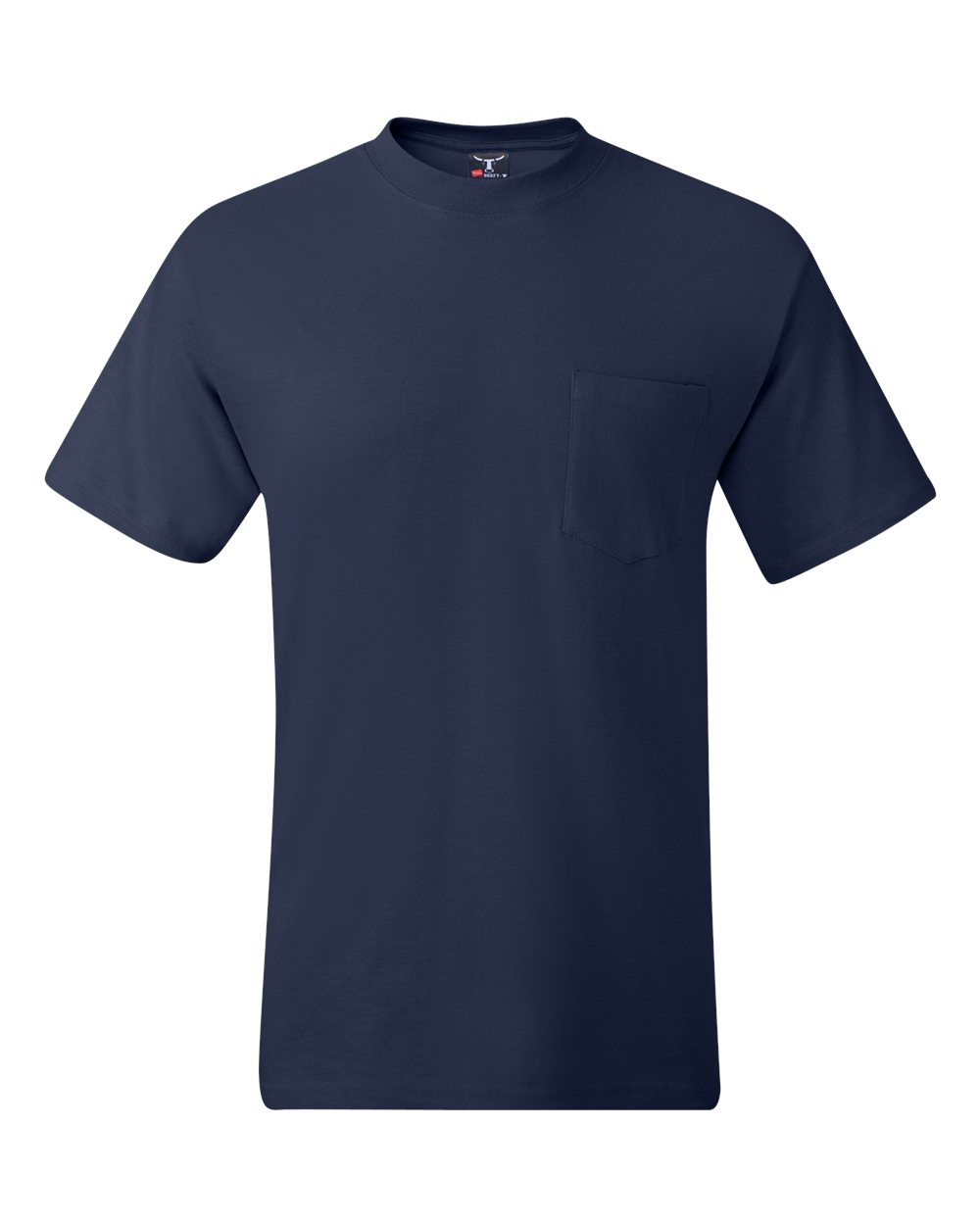 Hanes Unisex Beefy-T® Pocket T-Shirt. 5190 - Navy