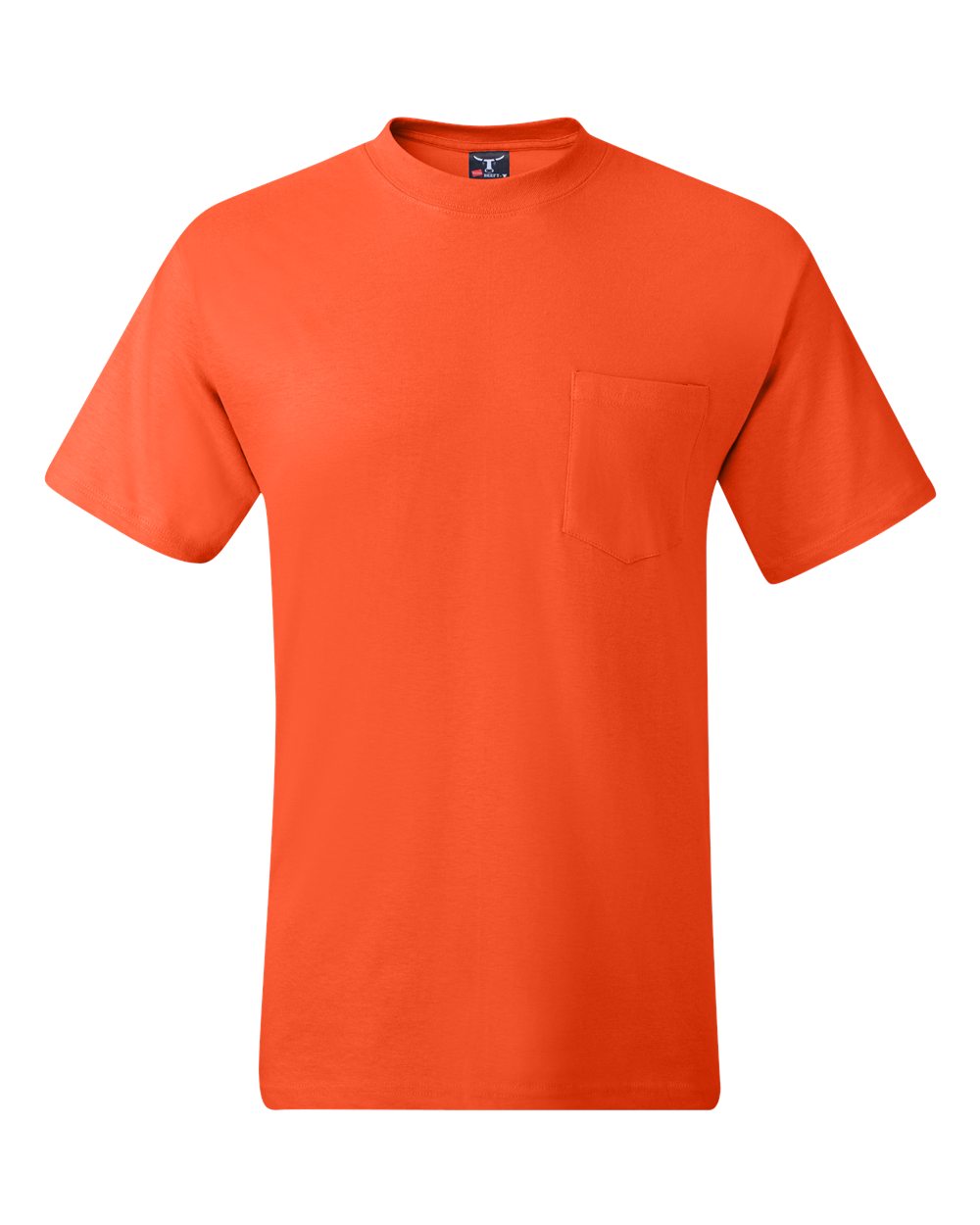 Hanes Unisex Beefy-T® Pocket T-Shirt. 5190 - Orange