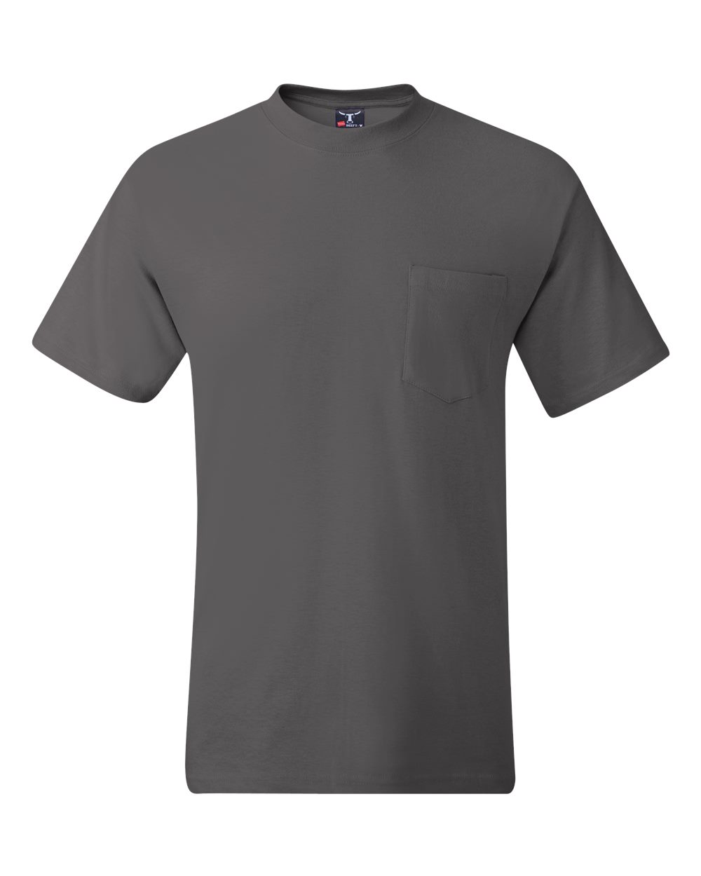 Hanes Unisex Beefy-T® Pocket T-Shirt. 5190 - Smoke Grey