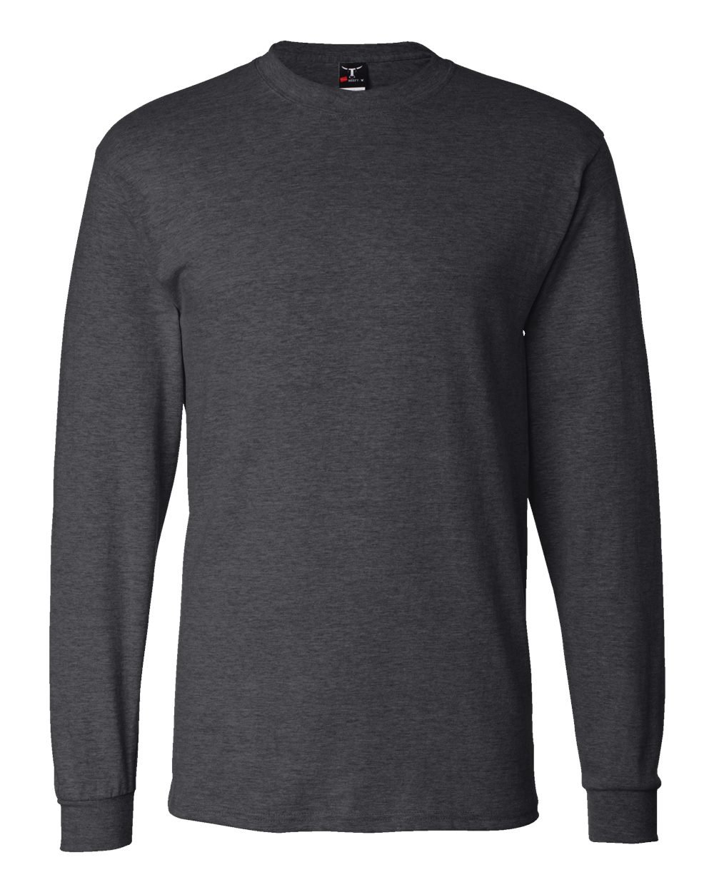 Hanes Unisex Beefy-T® Long Sleeve T-Shirt. 5186 - Charcoal Heather