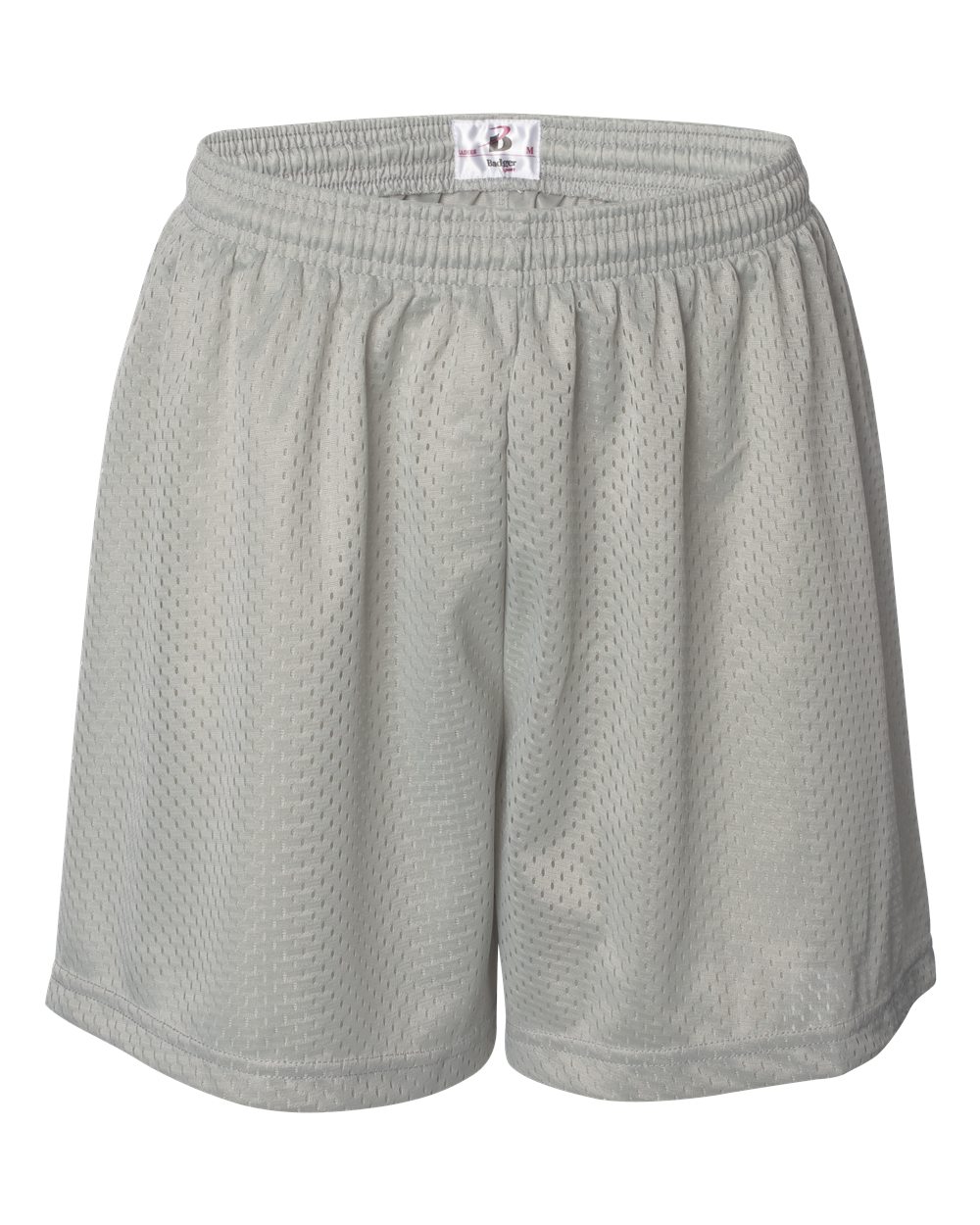 Badger Women's Pro Mesh 5" Solid Liner Shorts. 7216 - Silver