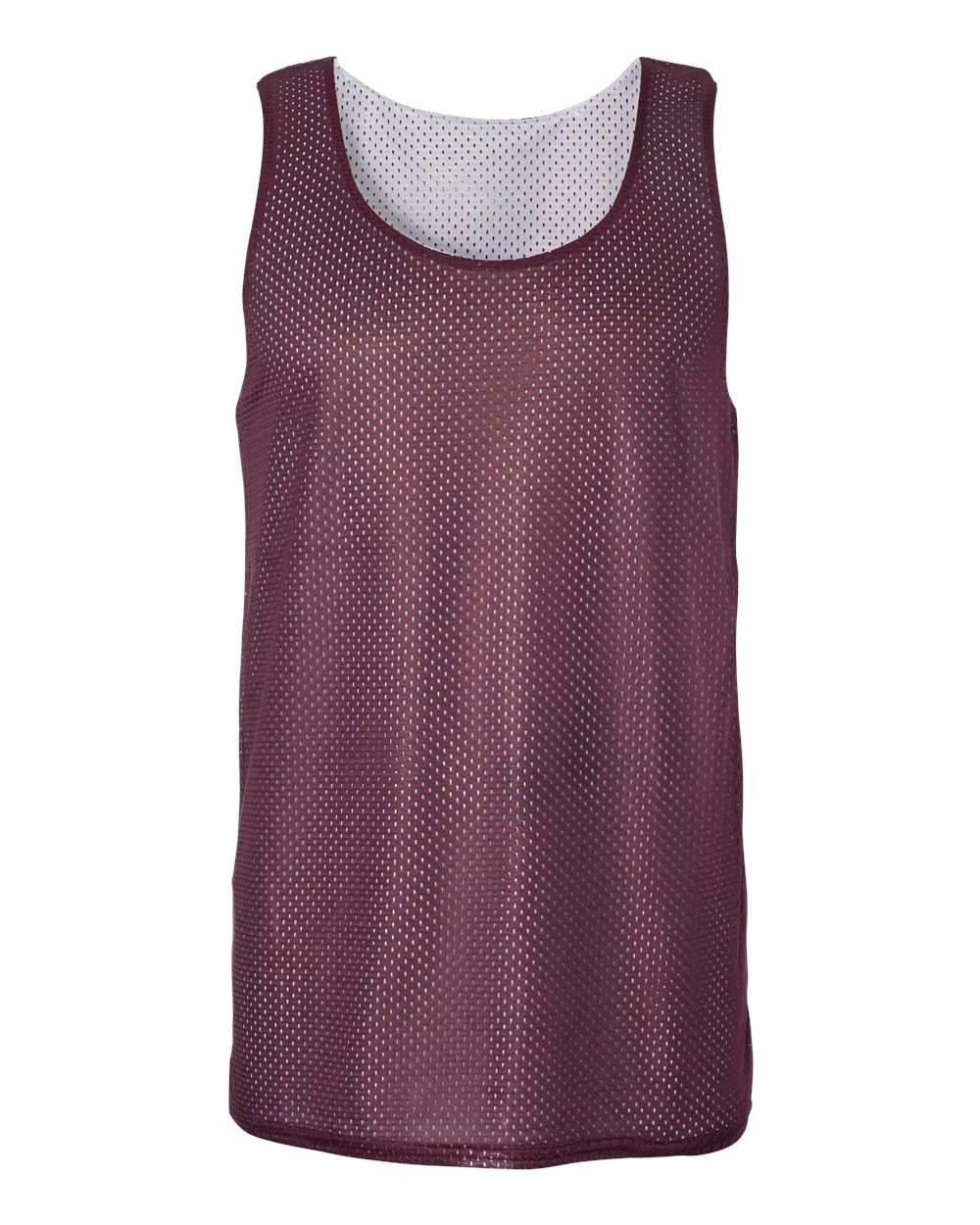 Badger Men's Pro Mesh Reversible Tank Top. 8529 - Maroon/ White