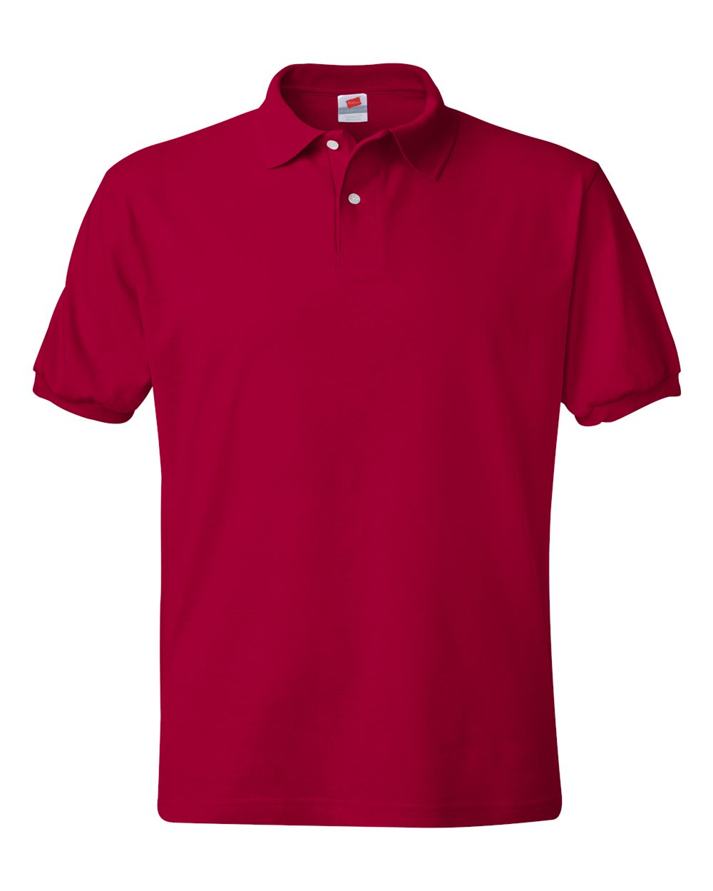 Hanes Unisex EcoSmart® Jersey Polo. 054X - Deep Red