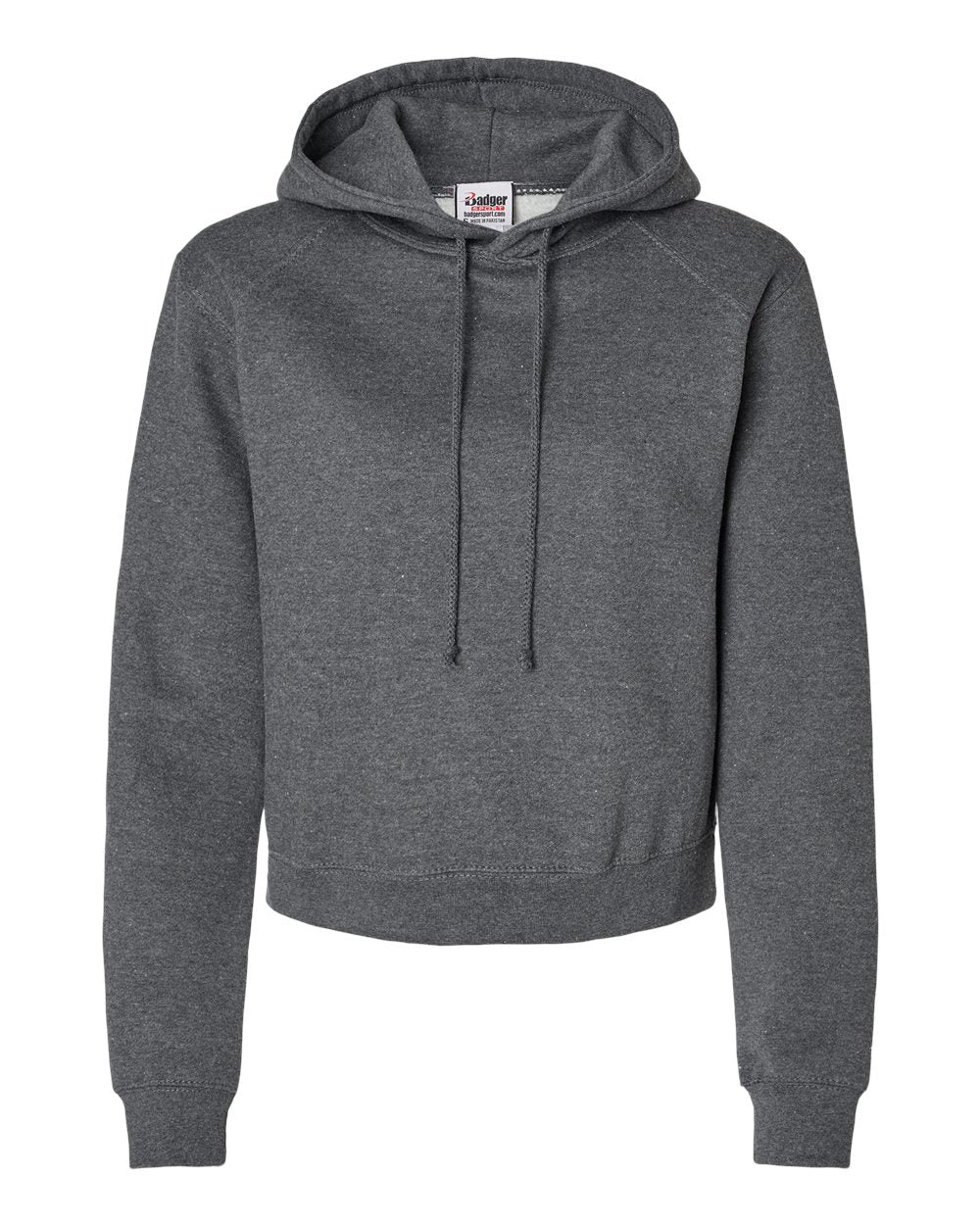 Badger Women's Crop Hooded Sweatshirt. 1261 - Charcoal