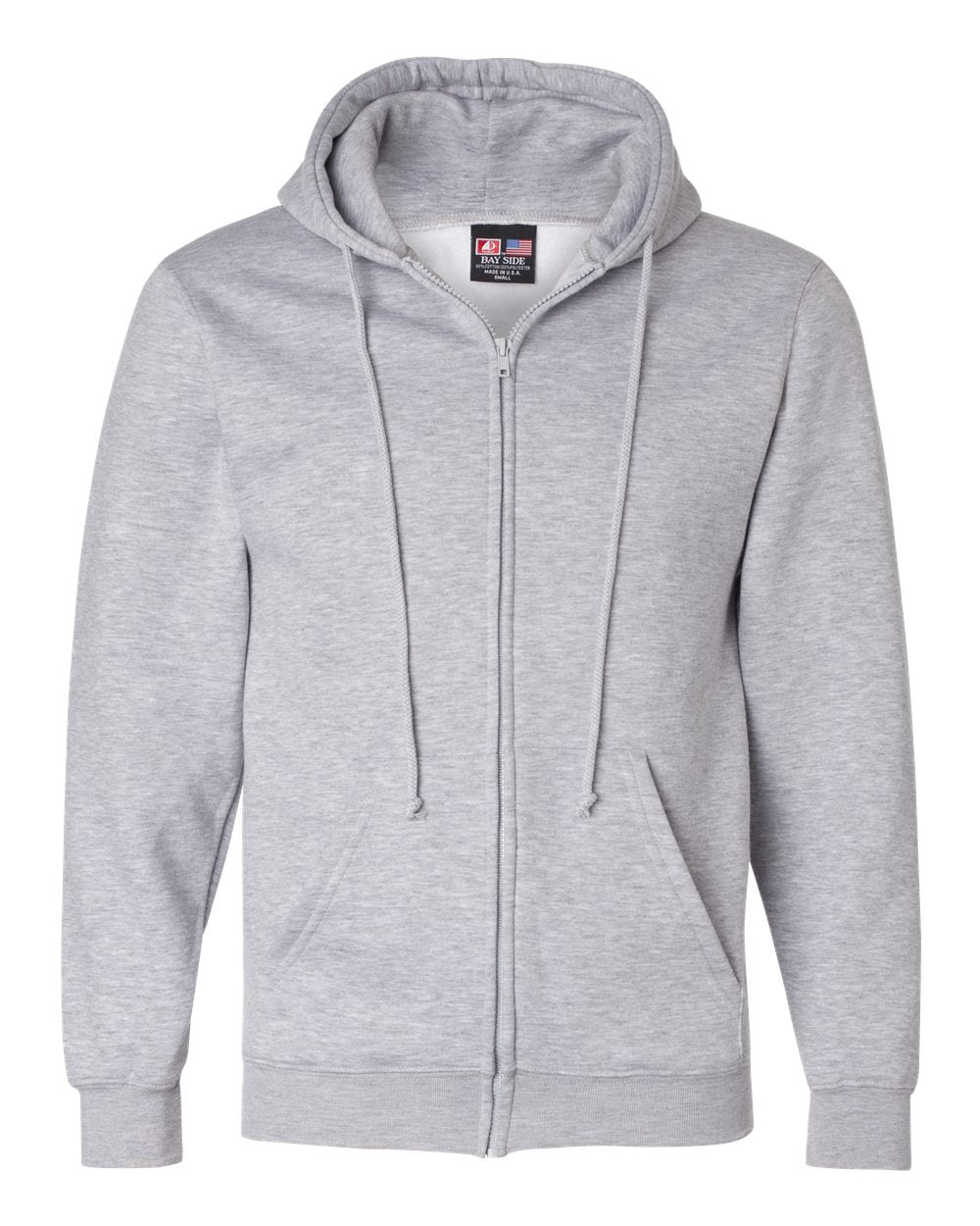 Bayside Unisex USA-Made Full-Zip Hooded Sweatshirt. 900 - Dark Ash