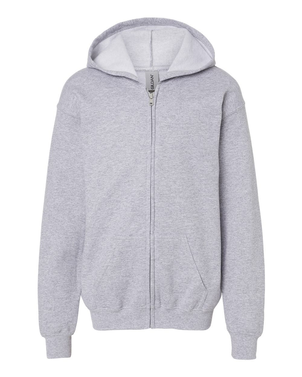 Gildan Youth Heavy Blend™ Full-Zip Hooded Sweatshirt. 18600B - Sport Grey