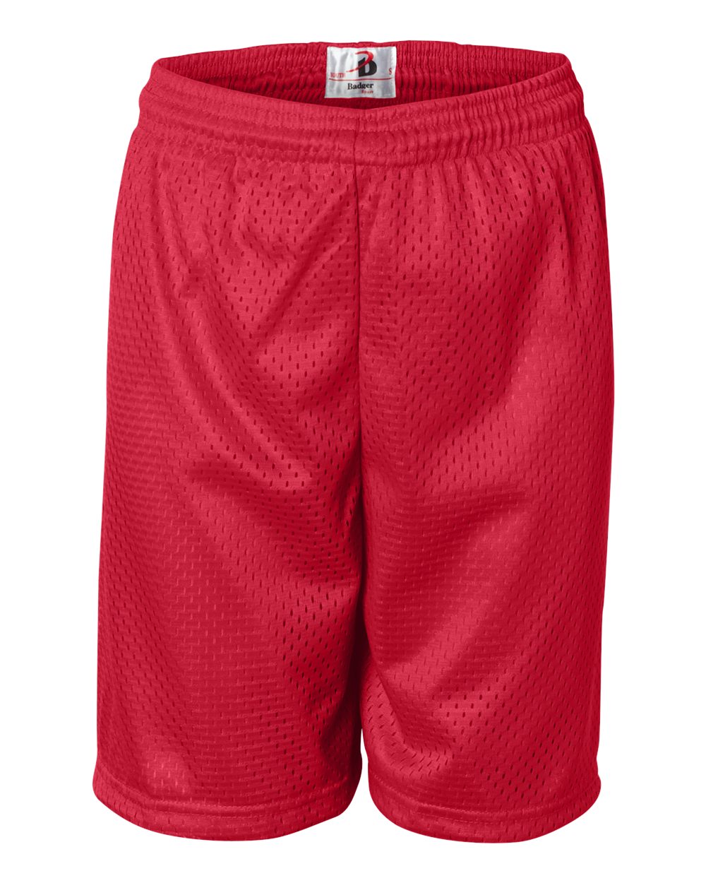 Badger Youth Pro Mesh 6" Shorts. 2207 - Red