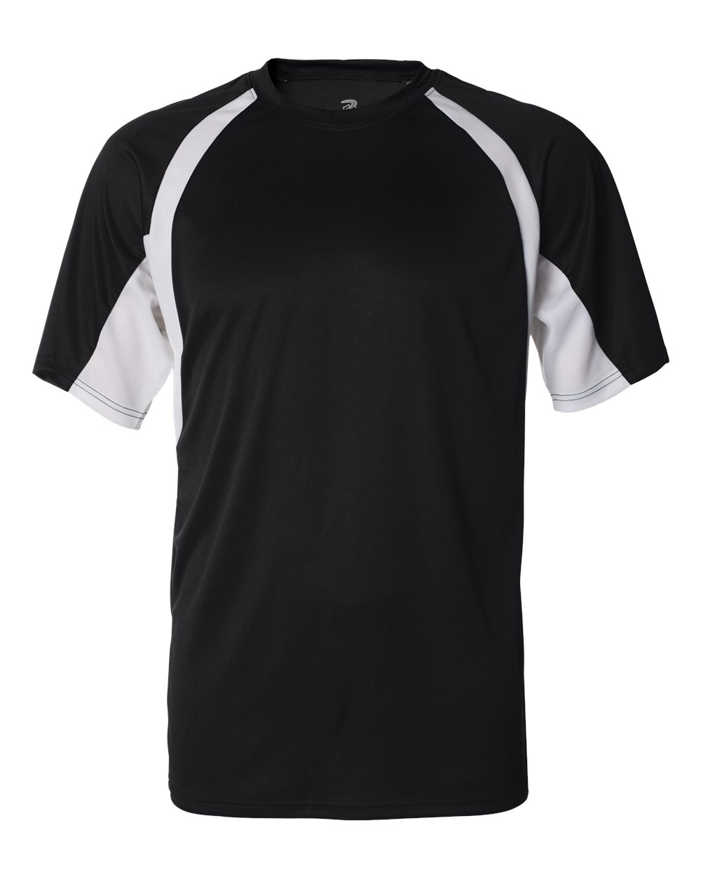 Badger Men's B-Core Hook T-Shirt. 4144 - Black/ White