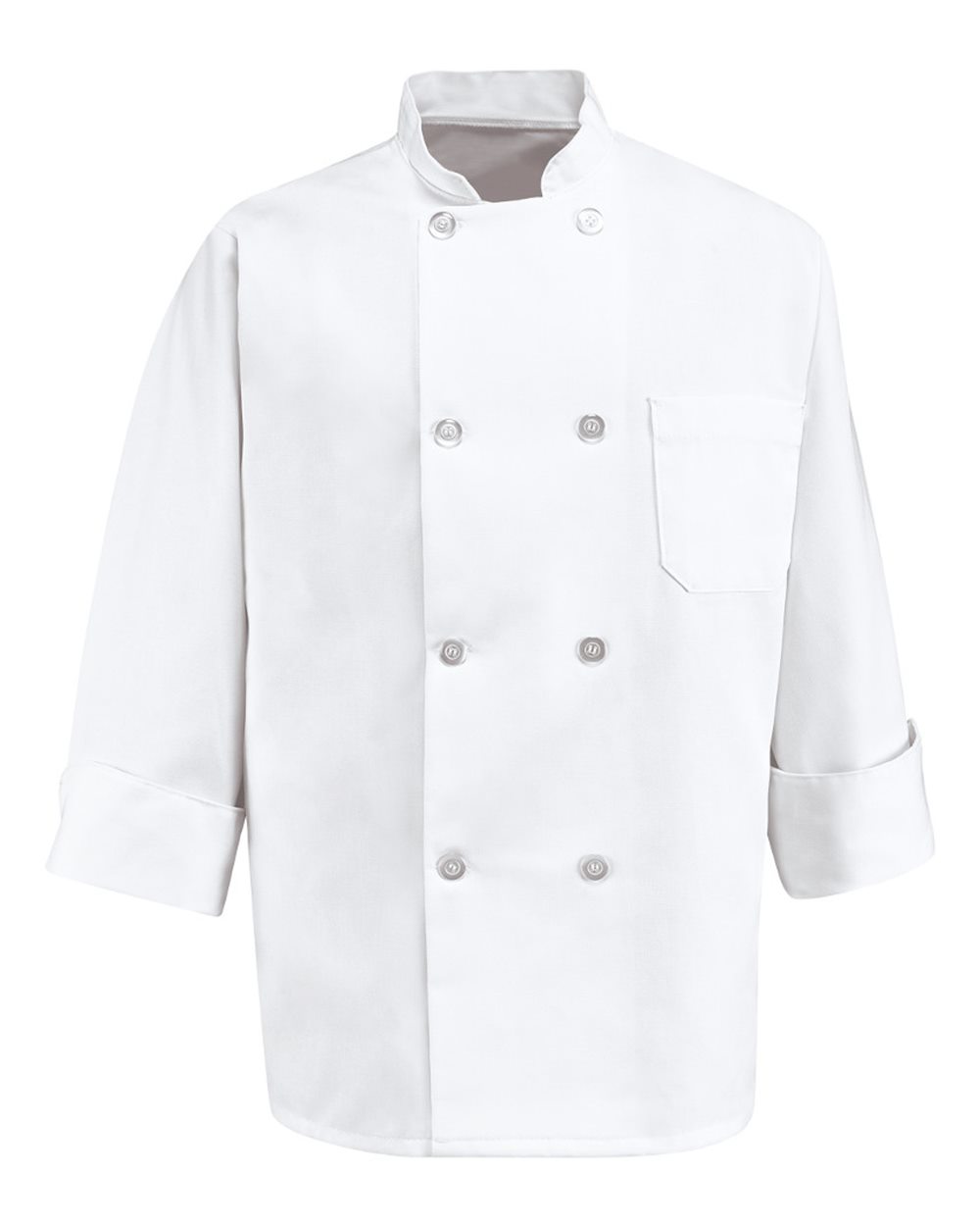 Chef Designs Eight Pearl Button Chef Coat. 0403 - White