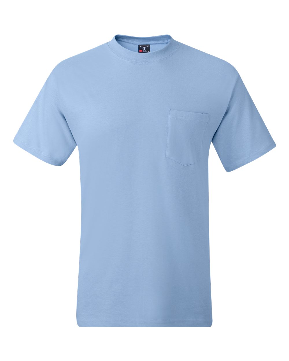 Hanes Unisex Beefy-T® Pocket T-Shirt. 5190 - Light Blue