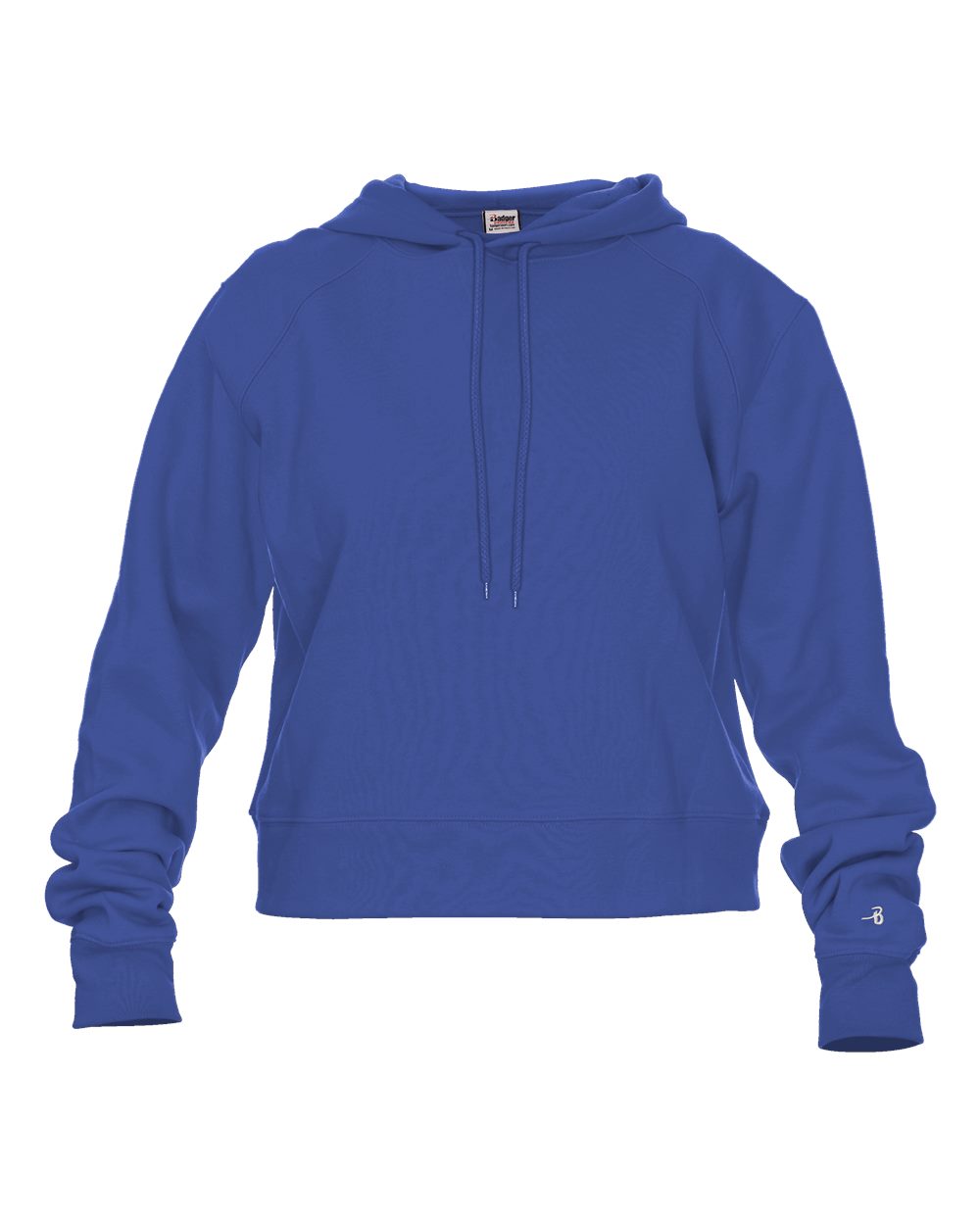 Badger Women's Crop Hooded Sweatshirt. 1261 - Royal