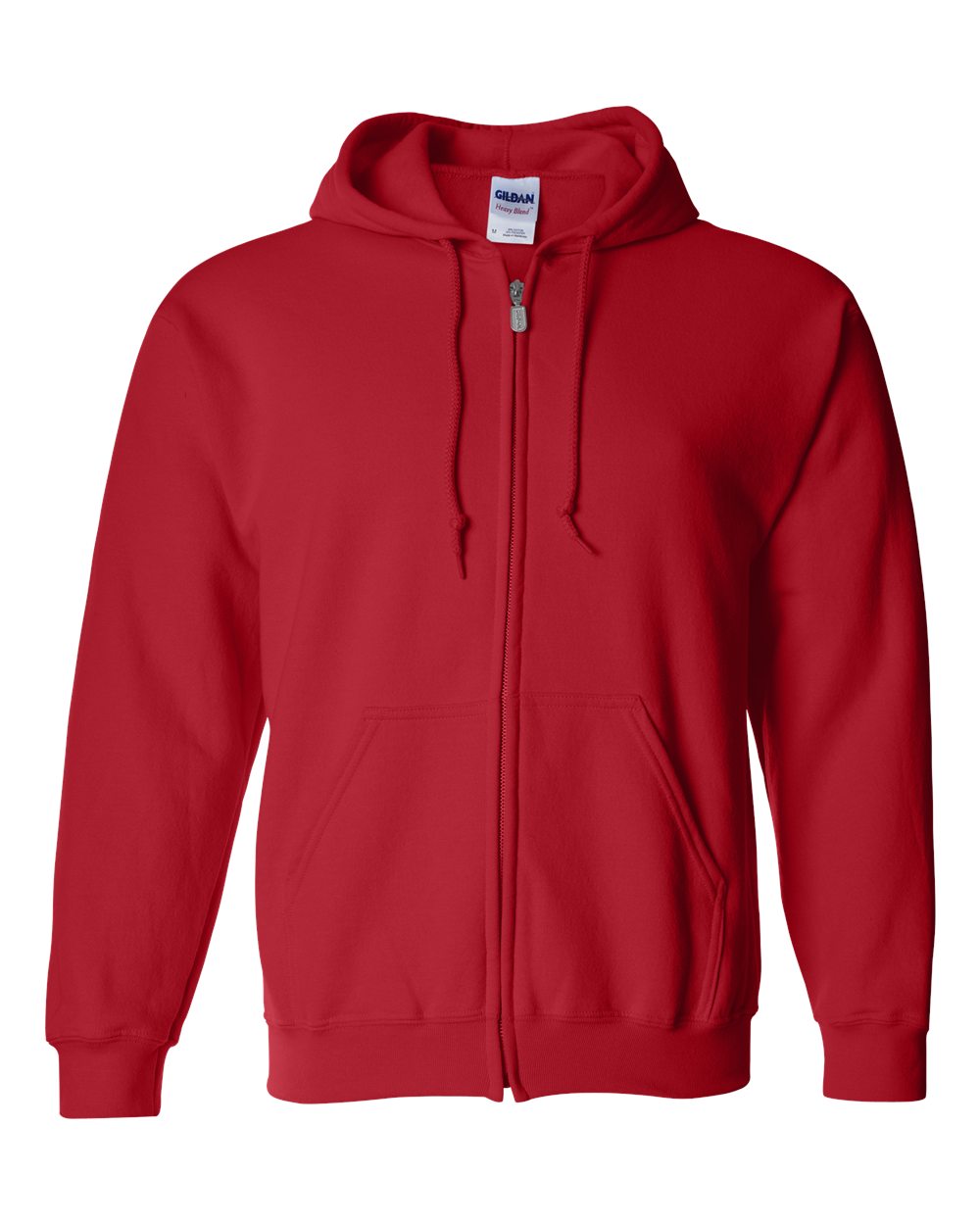 Gildan Unisex Heavy Blend™ Full-Zip Hooded Sweatshirt. 18600 - Red