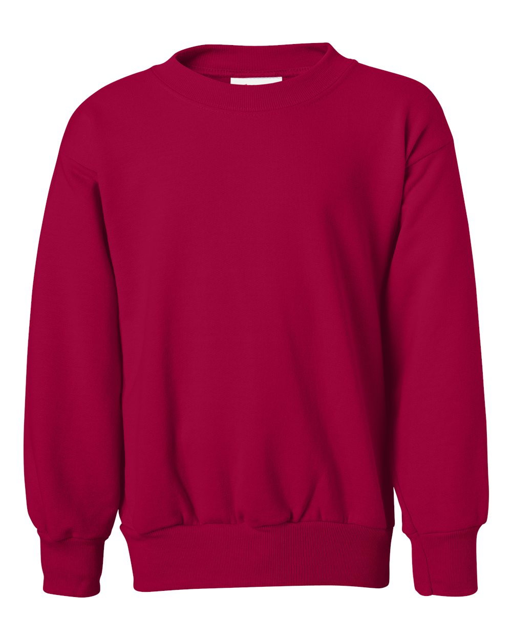 Hanes Youth EcoSmart® Crewneck Sweatshirt. P360 - Deep Red