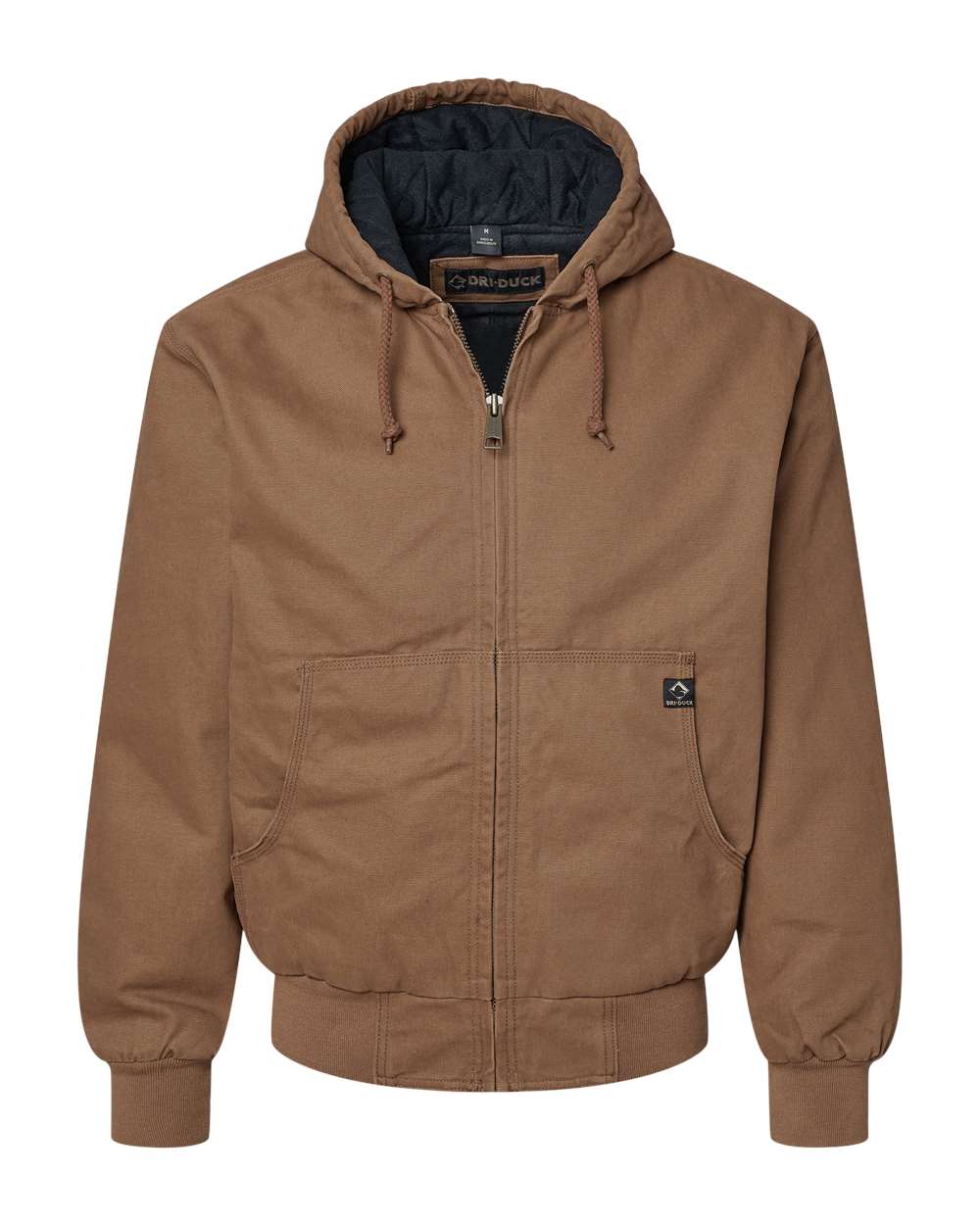 DRI DUCK Men's Cheyenne Boulder Cloth™ Hooded Jacket with Tricot Quilt Lining. 5020 - Field Khaki