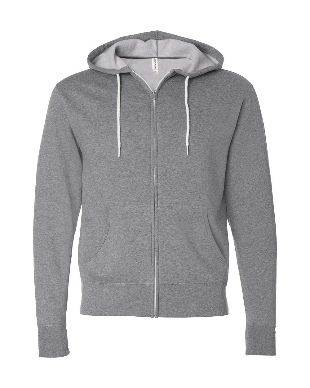 Independent Trading Co. Unisex Lightweight Full-Zip Hooded Sweatshirt. AFX90UNZ - Gunmetal Heather