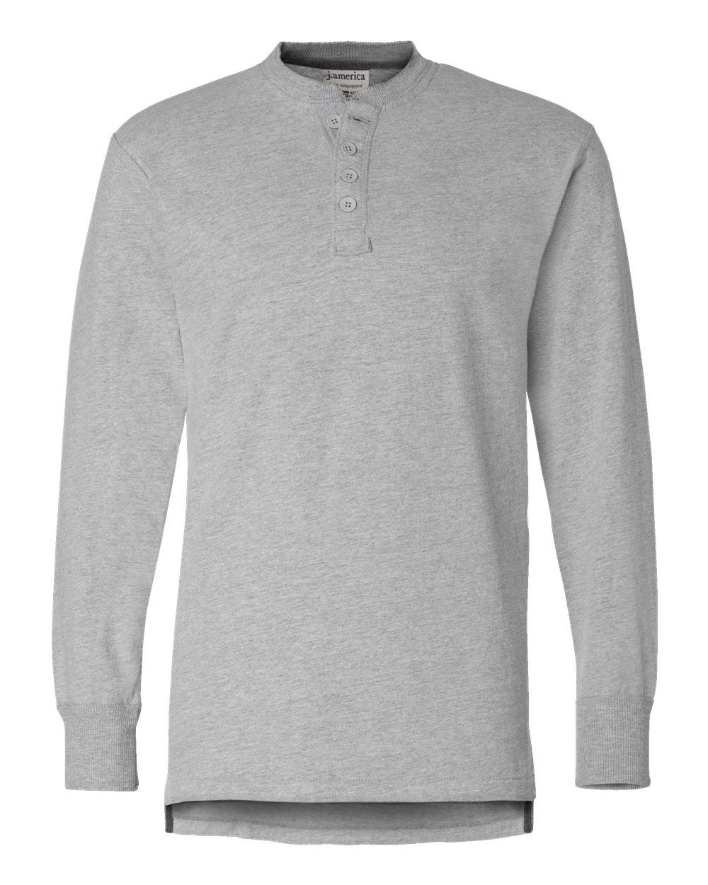 J. America Men's Vintage Brushed Jersey Henley. 8244 - Oxford
