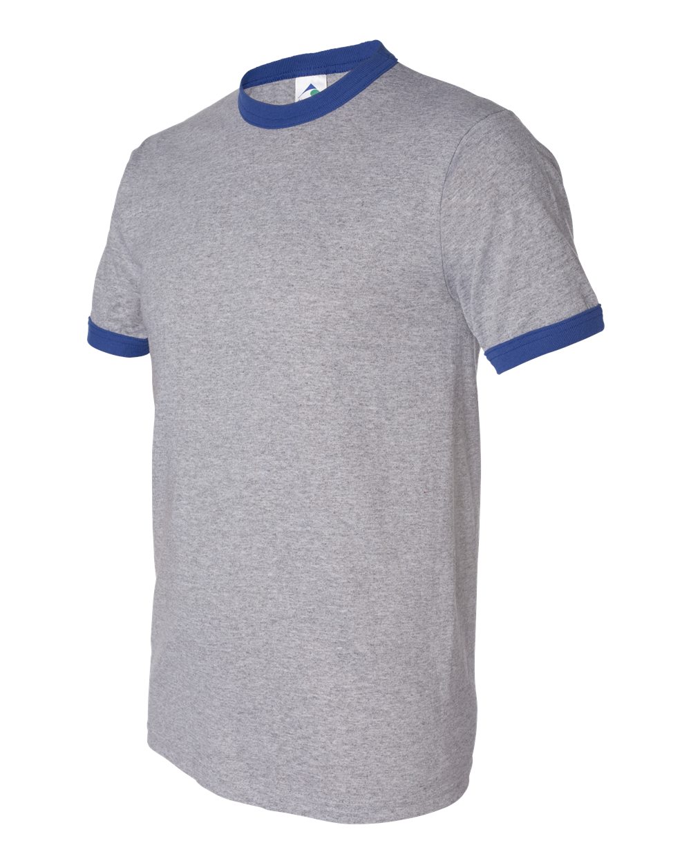 Augusta Sportswear Unisex 50/50 Ringer T-Shirt. 710 - Athletic Heather/ Royal