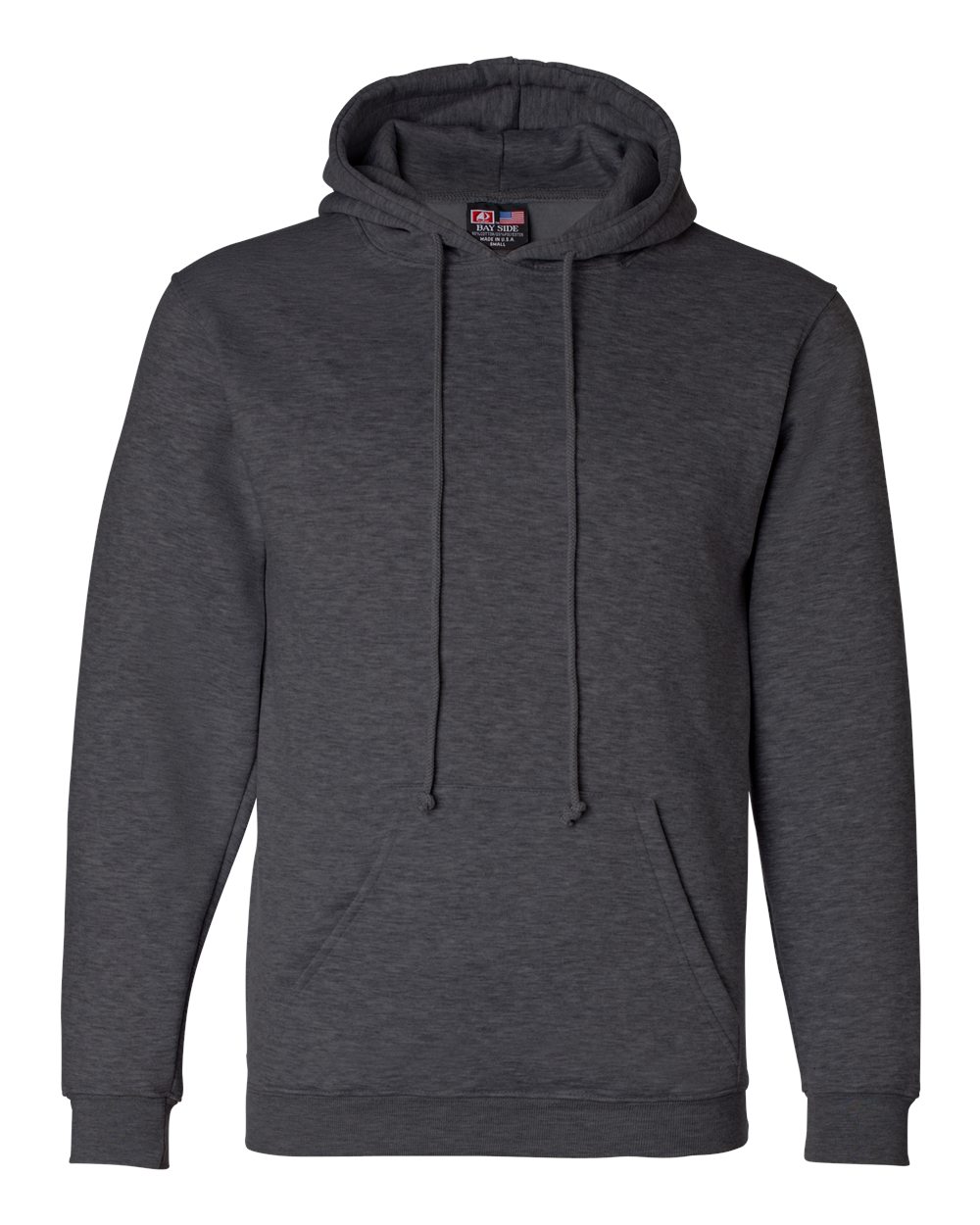 Bayside Unisex USA-Made Hooded Sweatshirt. 960 - Charcoal Heather