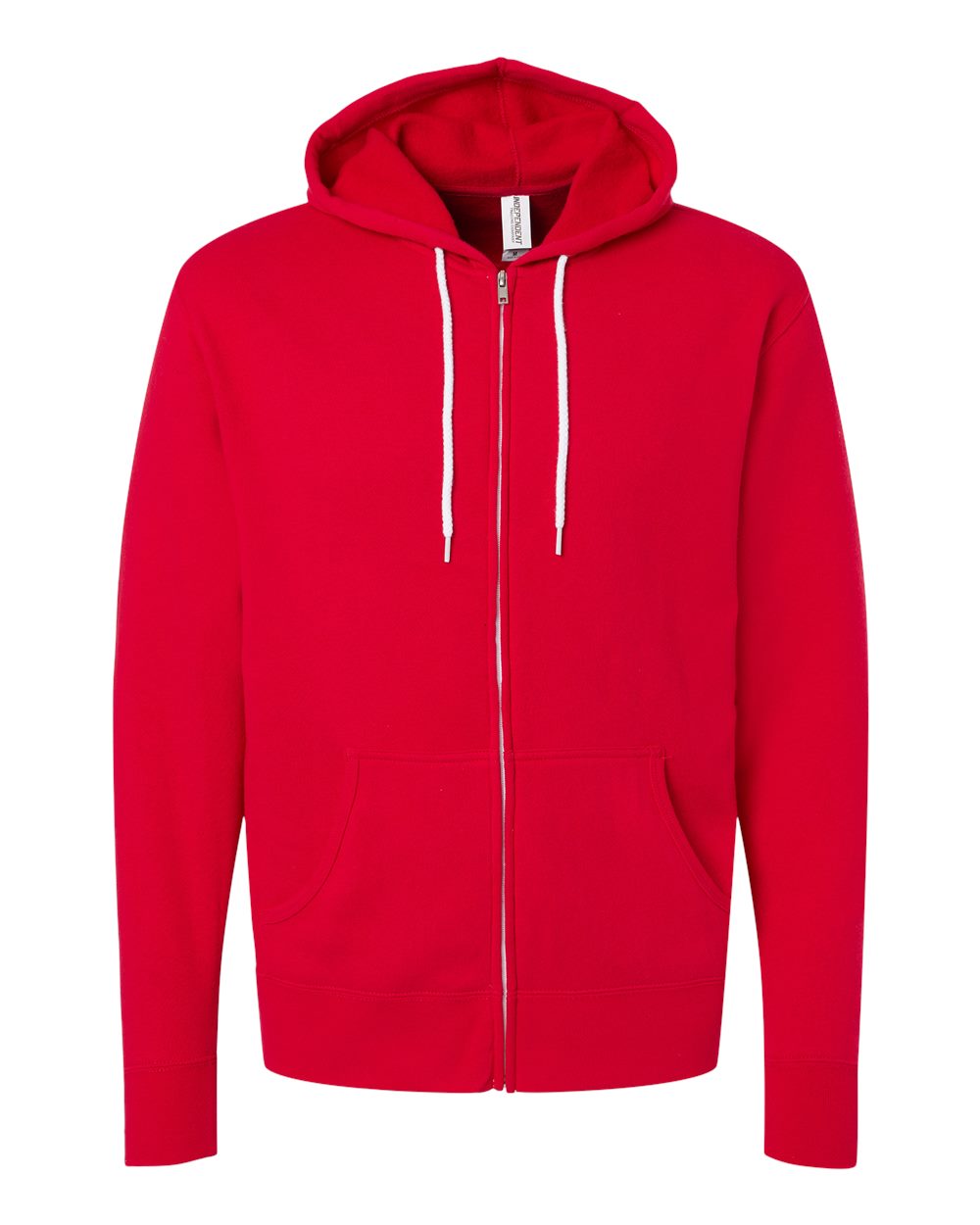 Independent Trading Co. Unisex Lightweight Full-Zip Hooded Sweatshirt. AFX90UNZ - Red