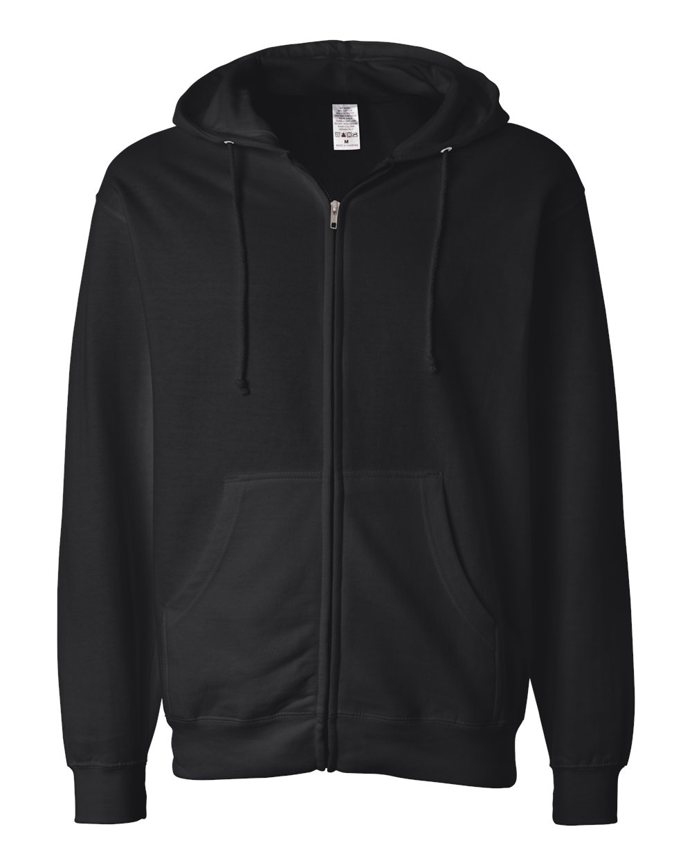 Independent Trading Co. Unisex Midweight Full-Zip Hooded Sweatshirt. SS4500Z - Black