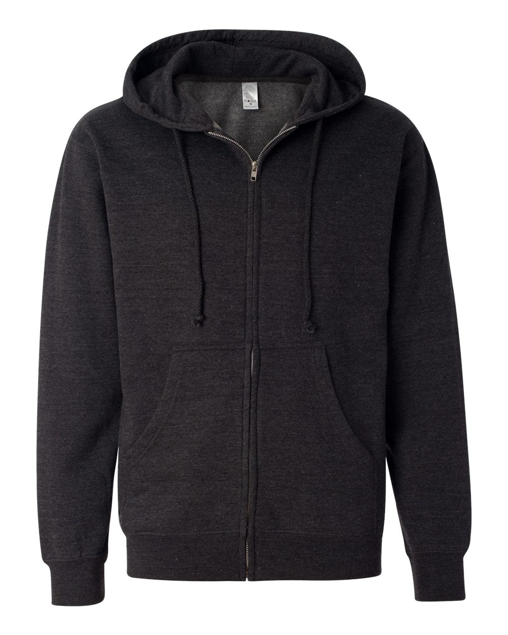 Independent Trading Co. Unisex Midweight Full-Zip Hooded Sweatshirt. SS4500Z - Charcoal Heather