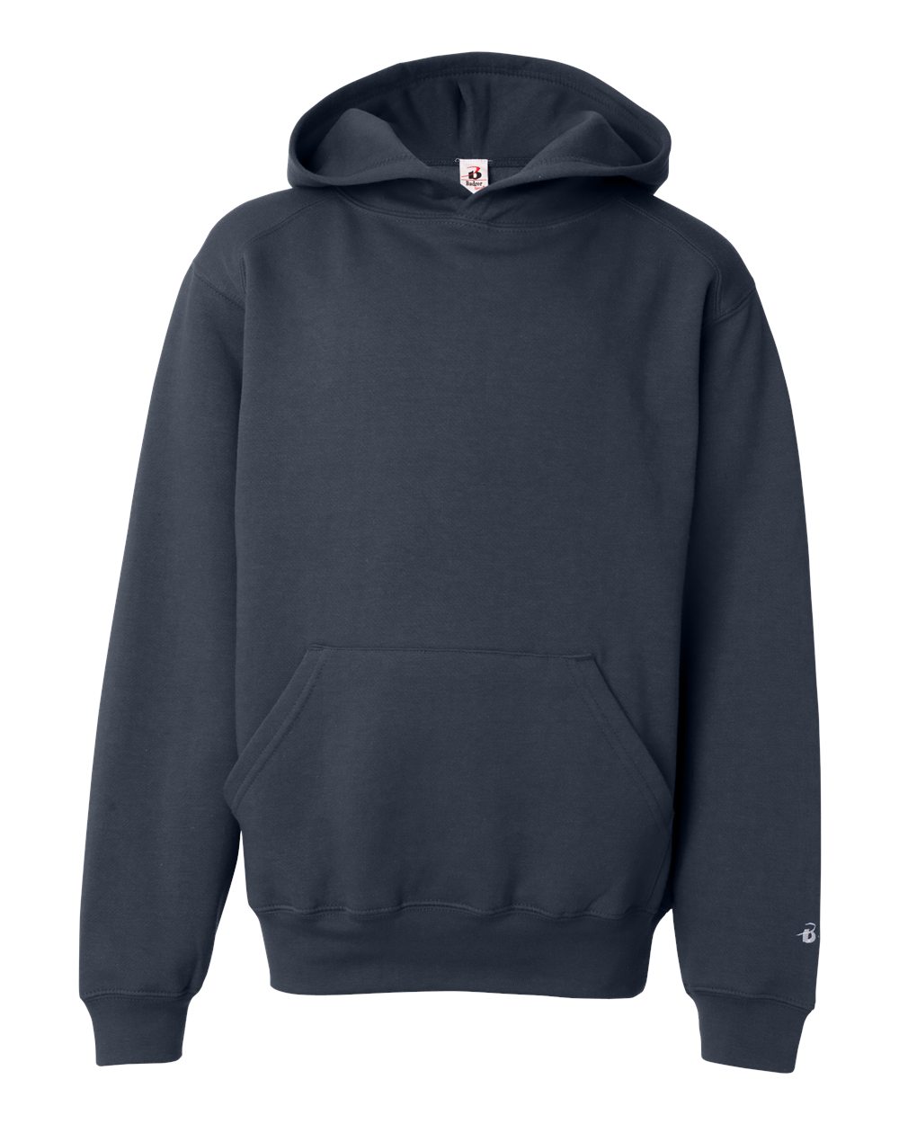 Badger Youth Hooded Sweatshirt. 2254 - Navy
