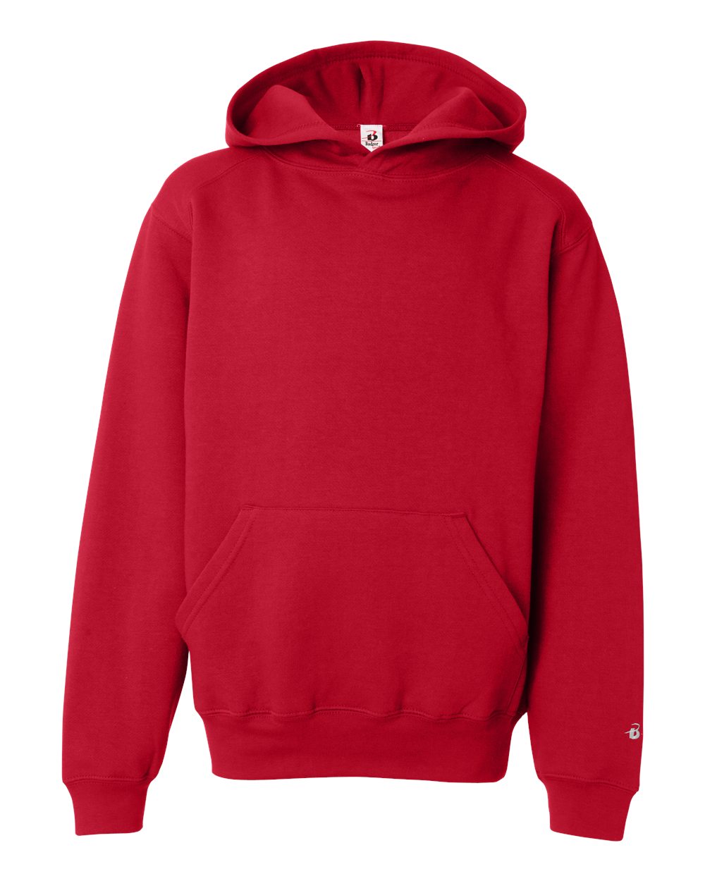 Badger Youth Hooded Sweatshirt. 2254 - Red