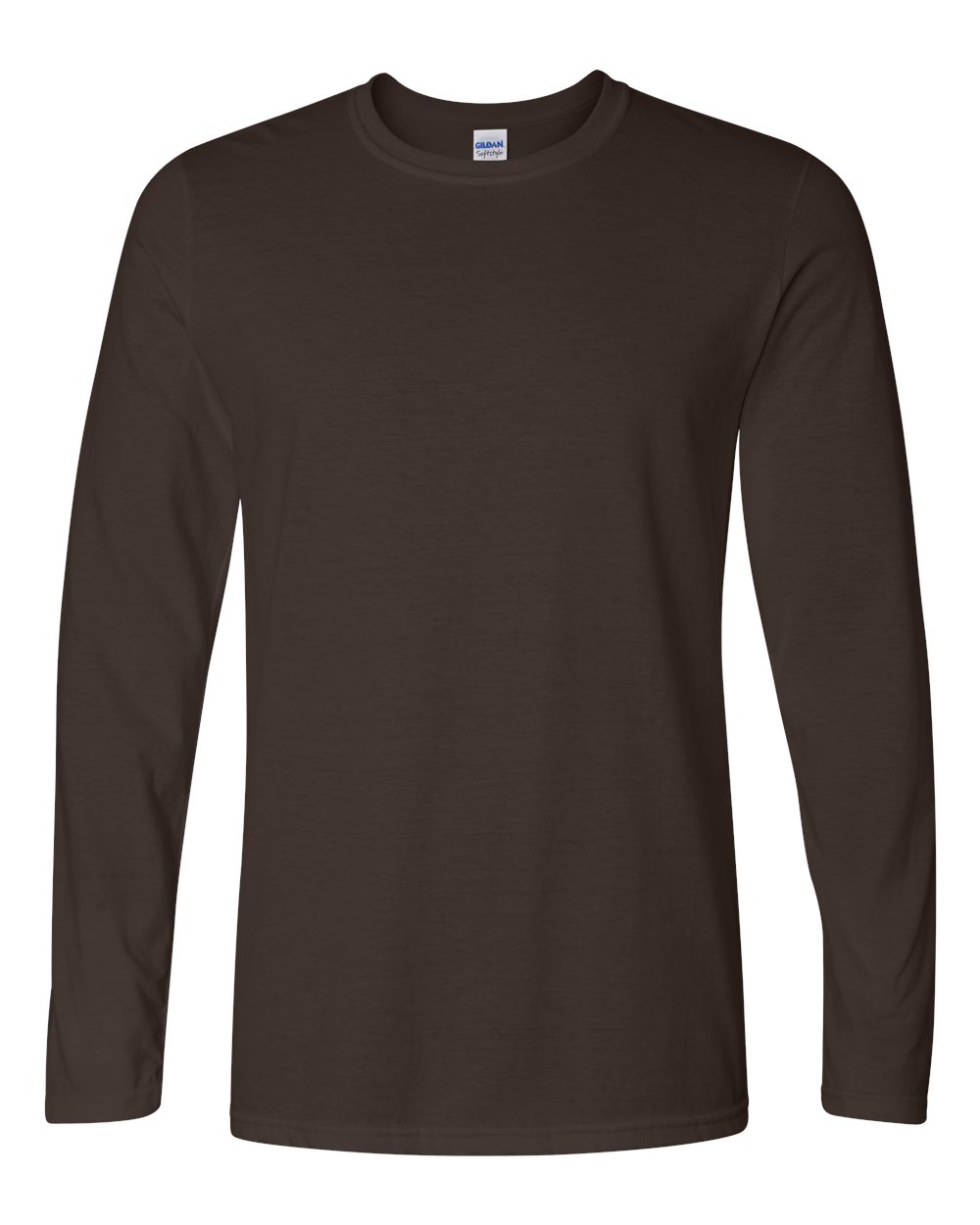 Gildan Unisex Softstyle® Long Sleeve T-Shirt. 64400 - Dark Chocolate