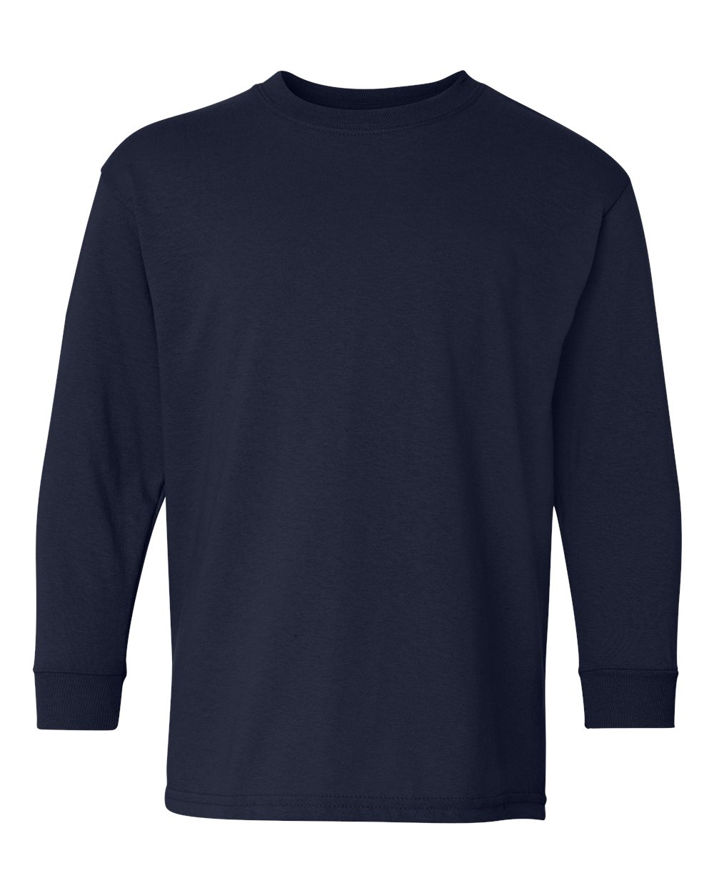Gildan Youth Heavy Cotton™ Long Sleeve T-Shirt. 5400B - Navy