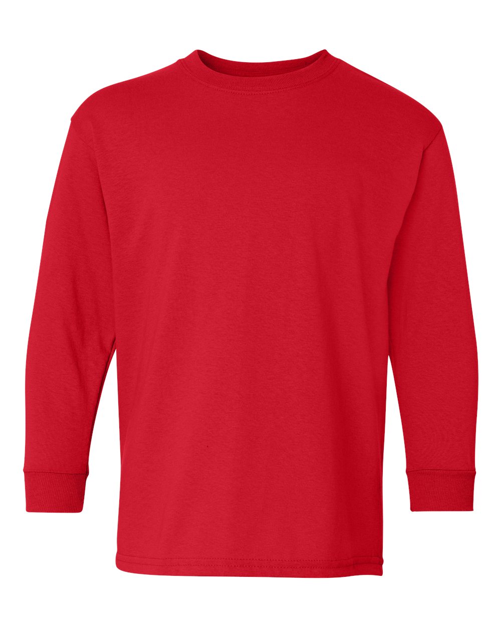 Gildan Youth Heavy Cotton™ Long Sleeve T-Shirt. 5400B - Red