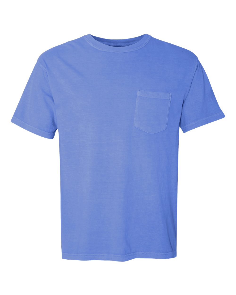 Comfort Colors Unisex Garment-Dyed Heavyweight Pocket T-Shirt. 6030 - Flo Blue