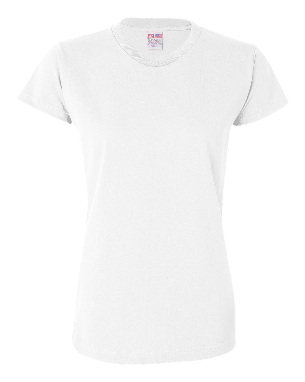 Bayside Women's USA-Made T-Shirt. 3325 - White
