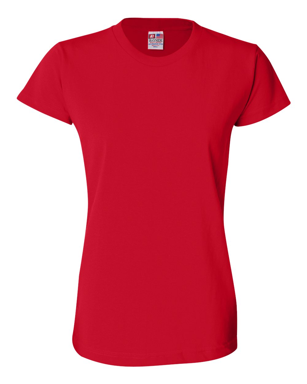 Bayside Women's USA-Made T-Shirt. 3325 - Red