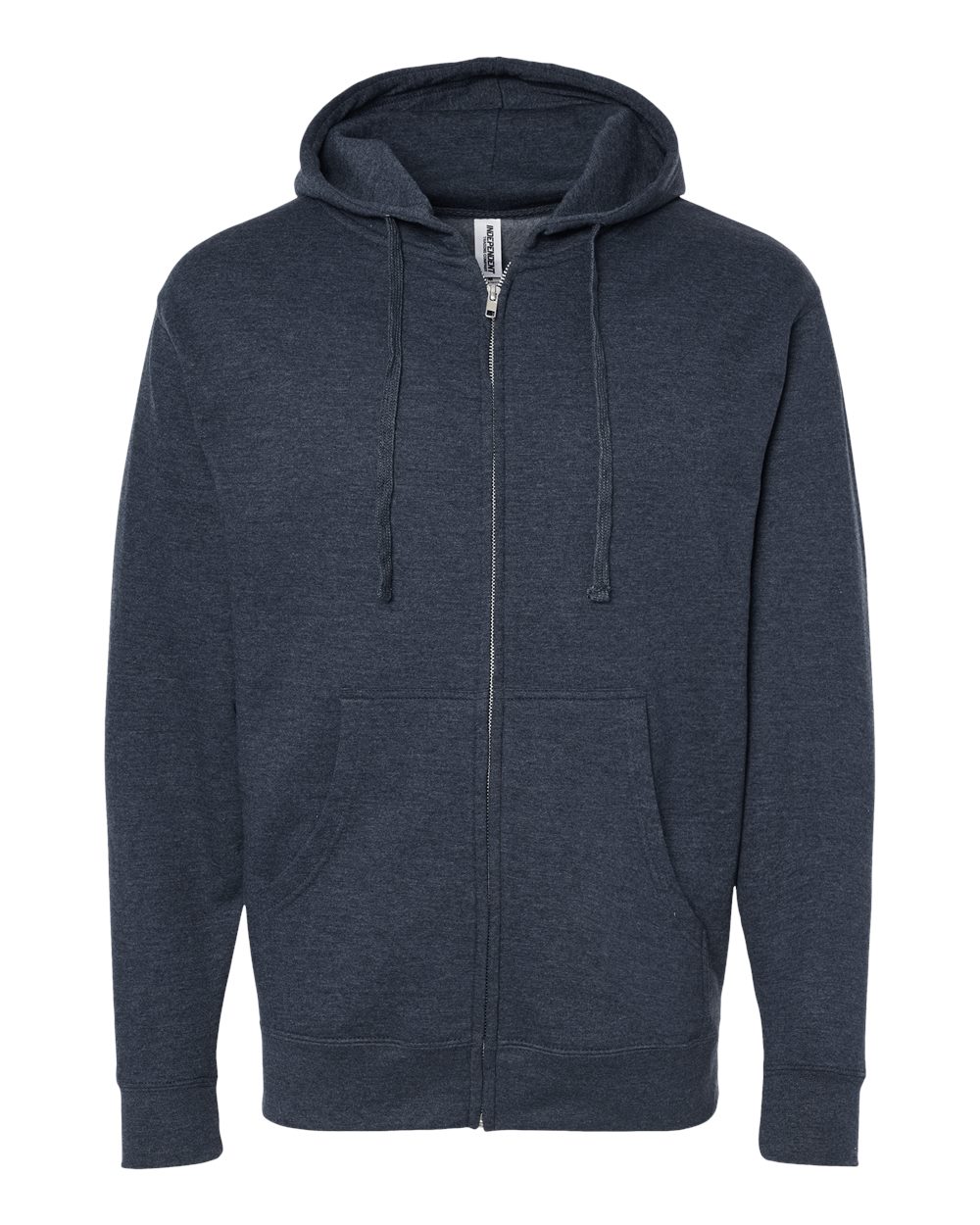 Independent Trading Co. Unisex Midweight Full-Zip Hooded Sweatshirt. SS4500Z - Classic Navy Heather