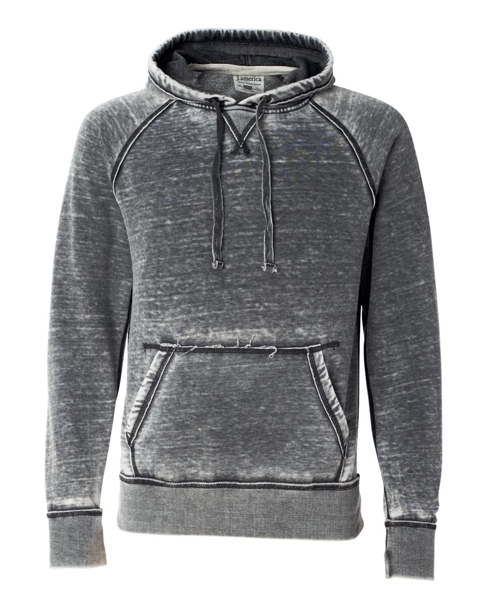 J. America Men's Vintage Zen Fleece Hooded Sweatshirt. 8915 - Dark Smoke