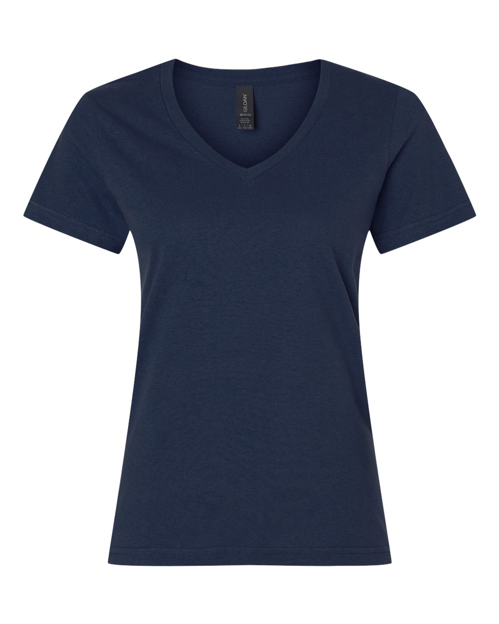 Gildan Women's Softstyle® V-Neck T-Shirt. 64V00L - Navy