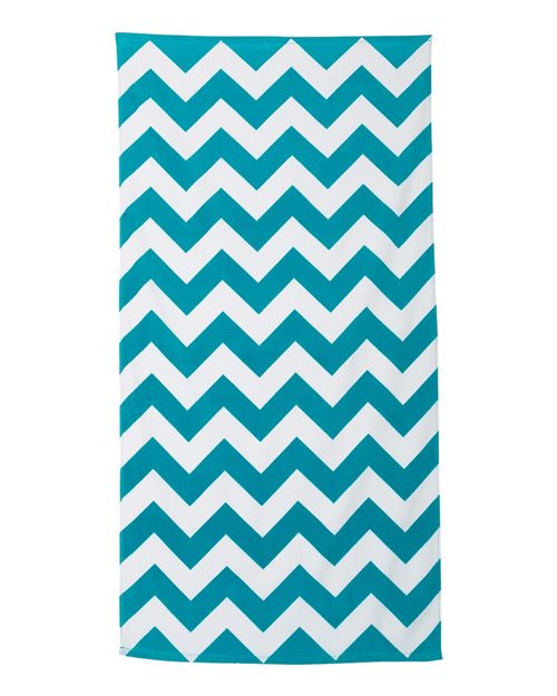 Carmel Towel Company Chevron Velour Beach Towel. C3060X