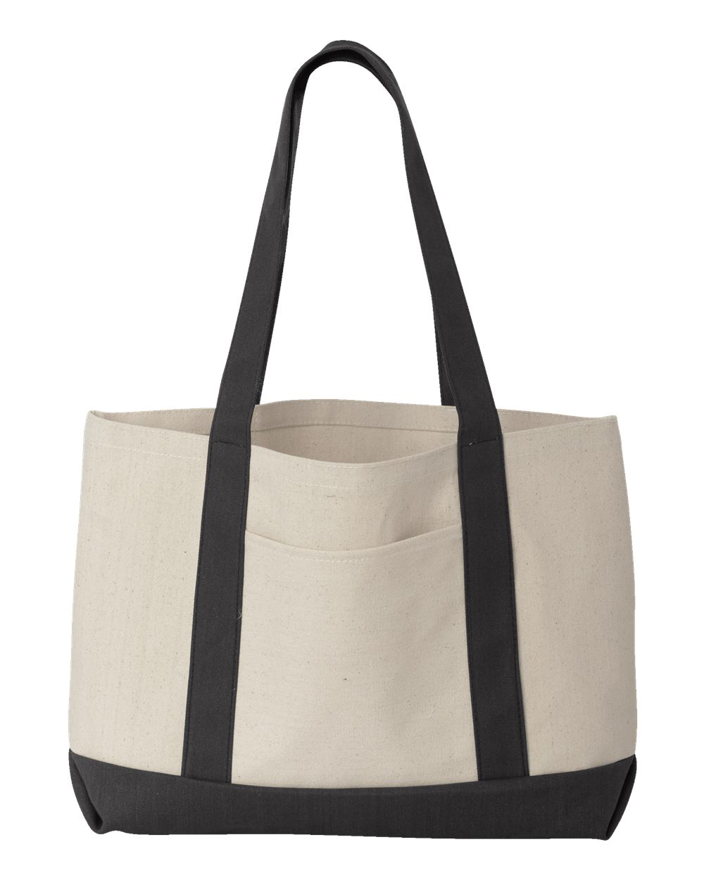 Liberty Bags Leeward Boater Tote. 8869 - Natural/ Black