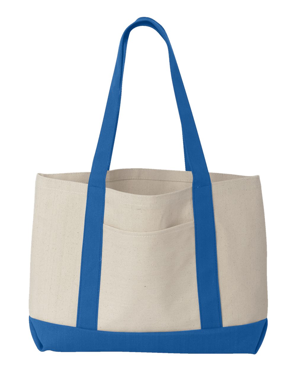 Liberty Bags Leeward Boater Tote. 8869 - Natural/ Royal