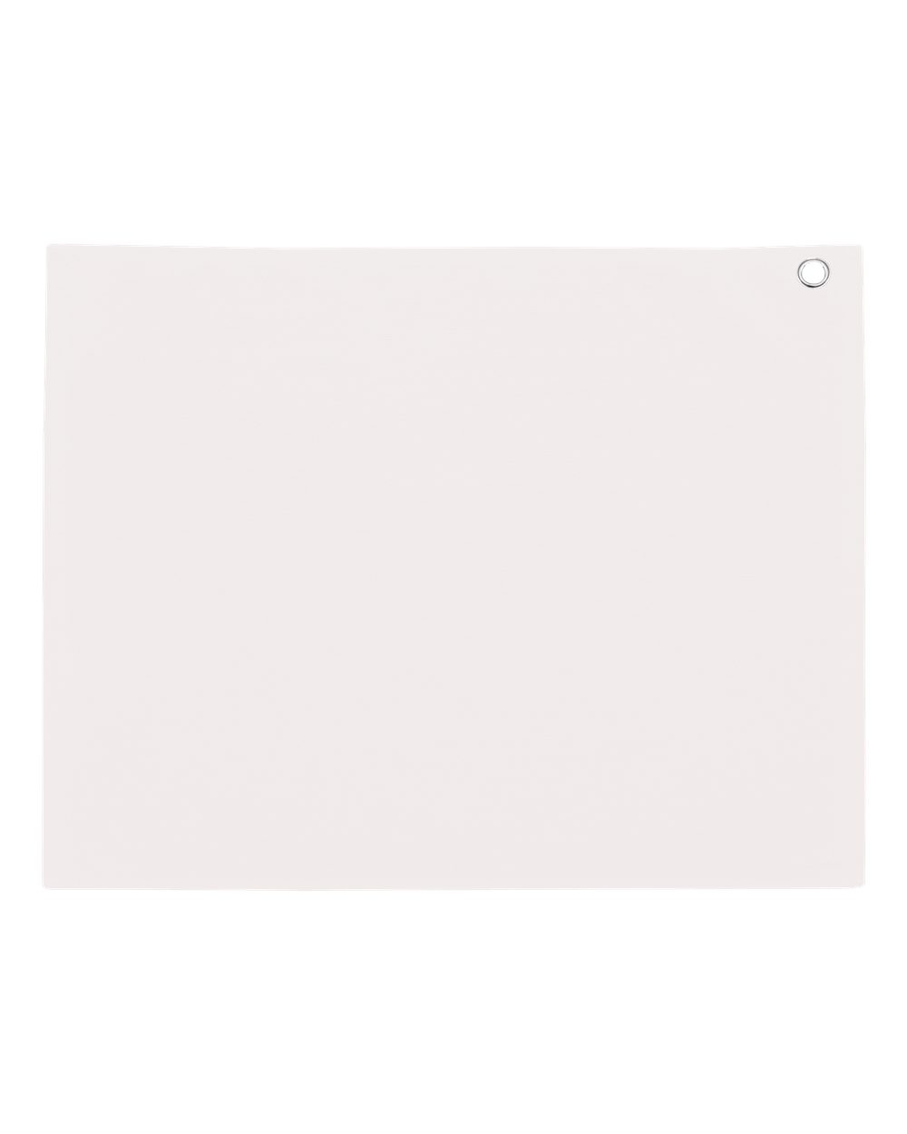Carmel Towel Company Velour Hemmed Towel with Grommet & Hook. C1518GH - White